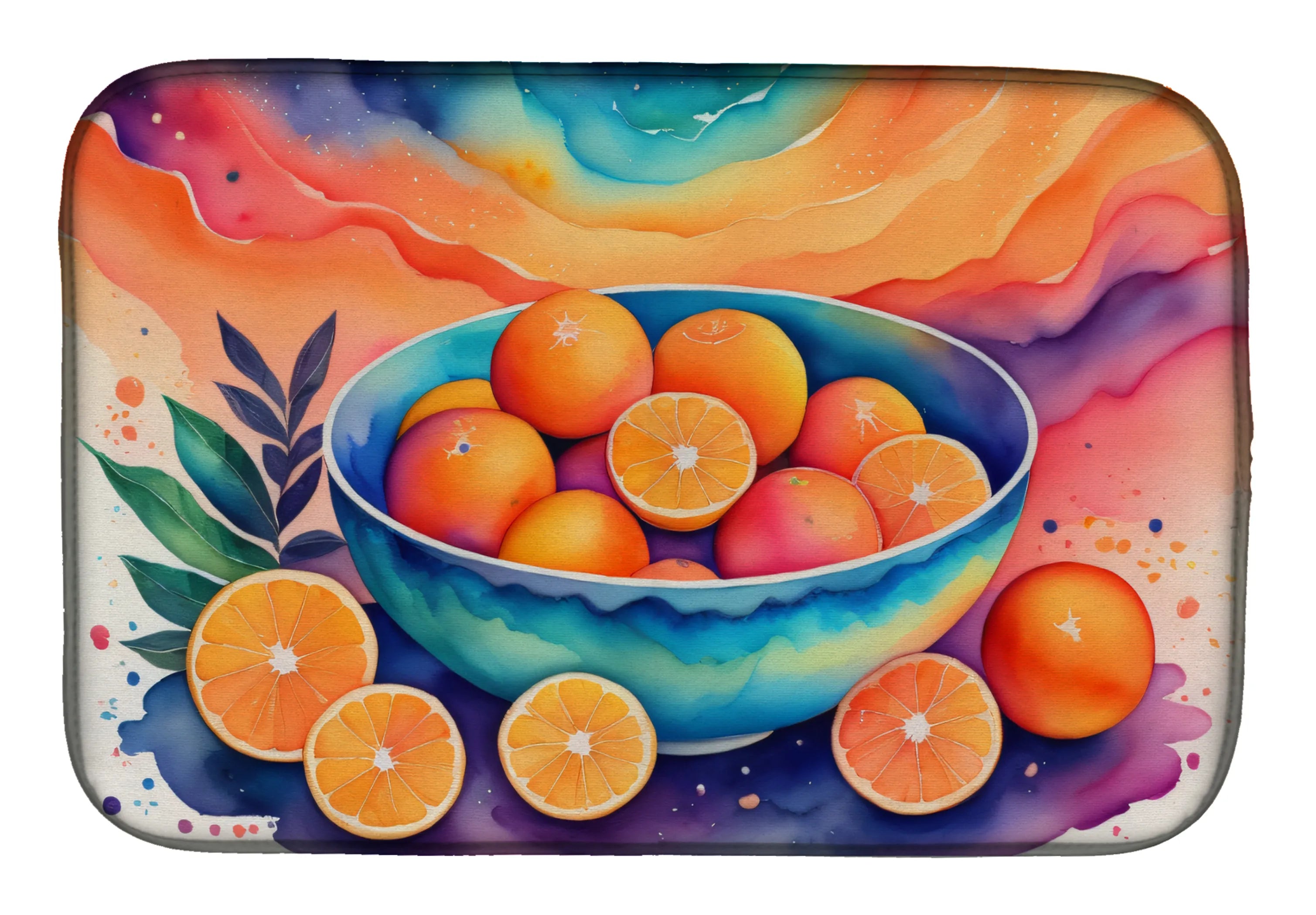 Colorful Fruit Dish Drying Mat - Size: 14  X 21" | Pack Of: 1 | Collection name: Colorful fruit