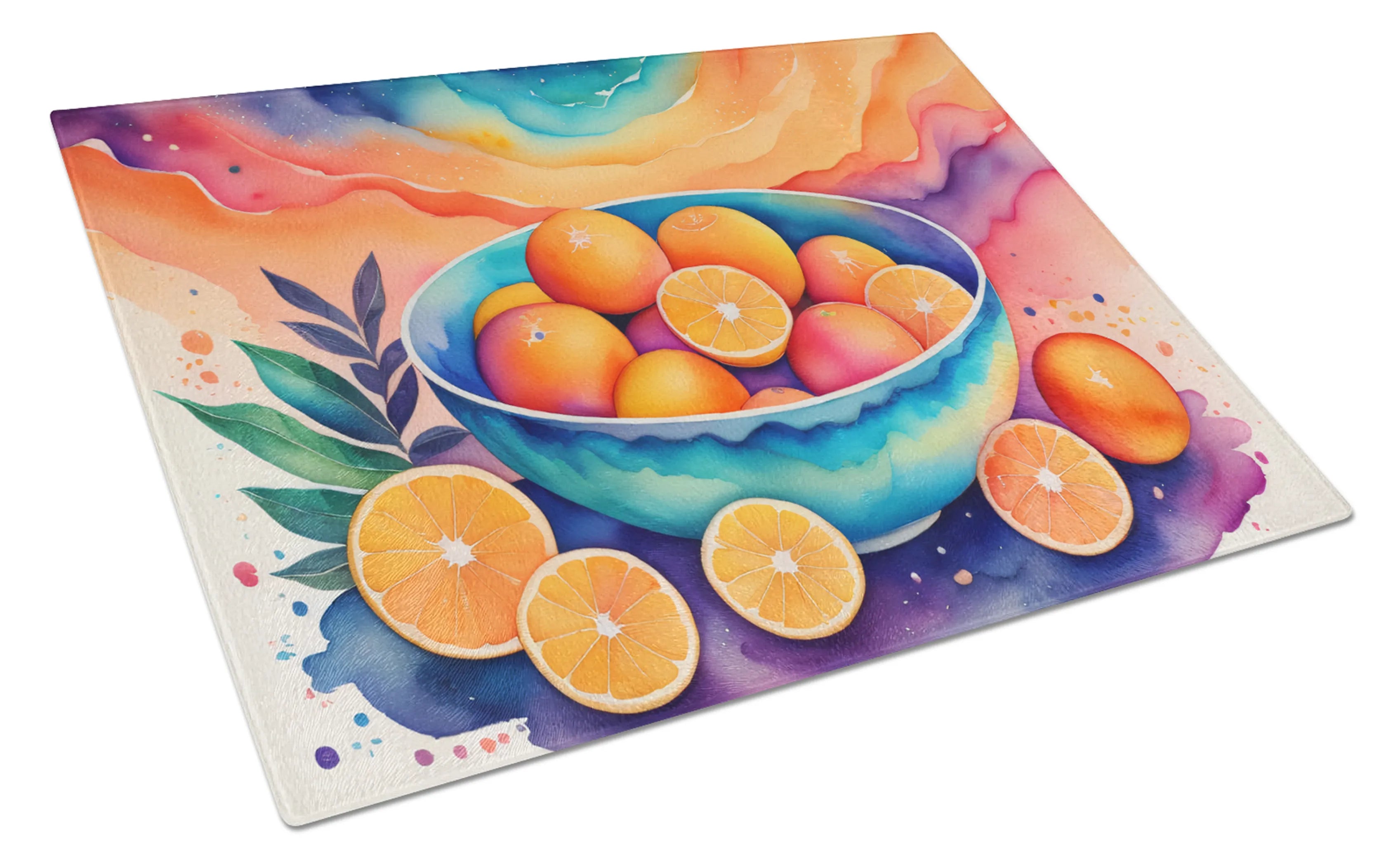 Colorful Fruit Glass Cutting Board - Size: LARGE | Pack Of: 1 | Collection name: Colorful fruit