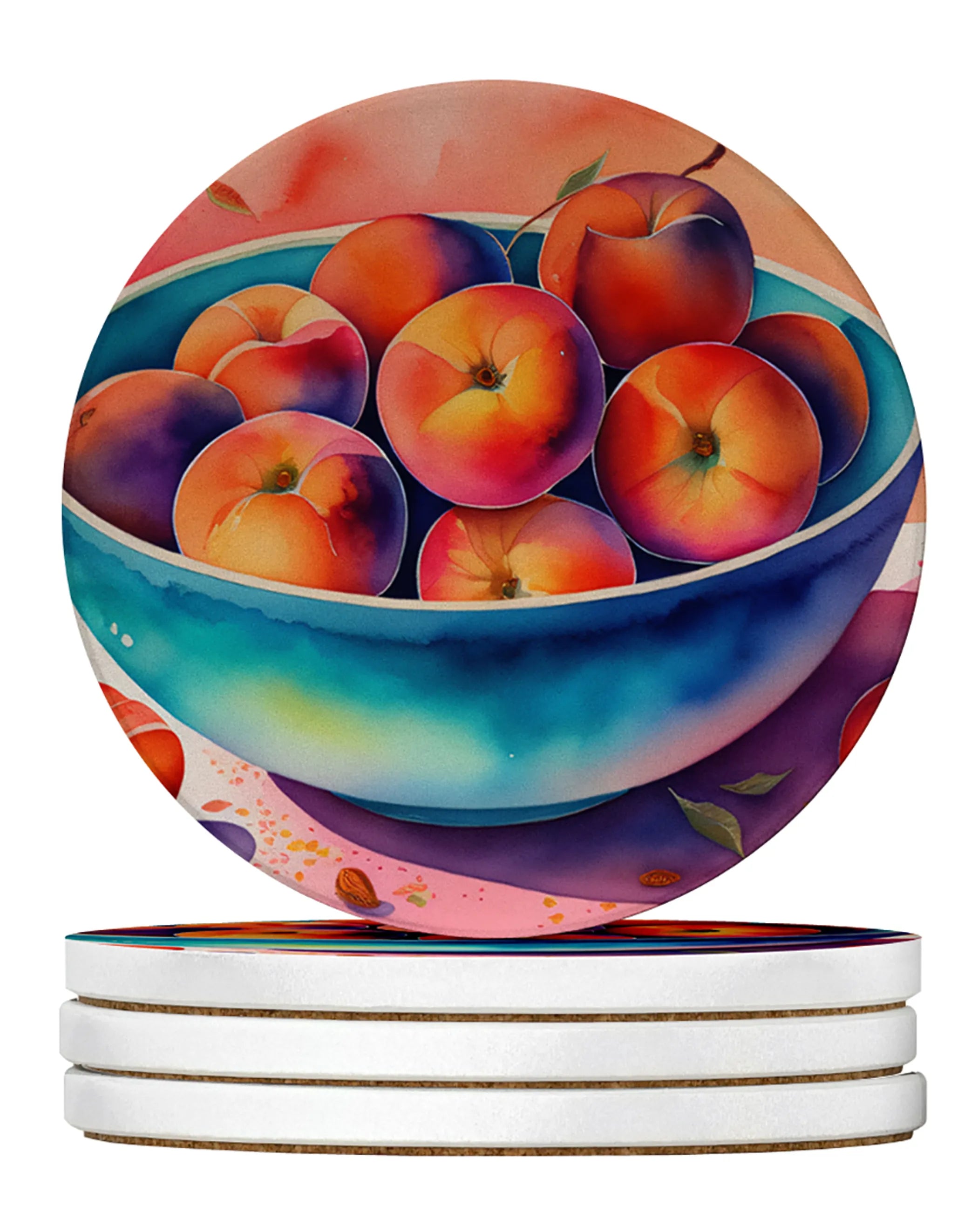Colorful Fruit Large Sandstone Coasters Pack of 4