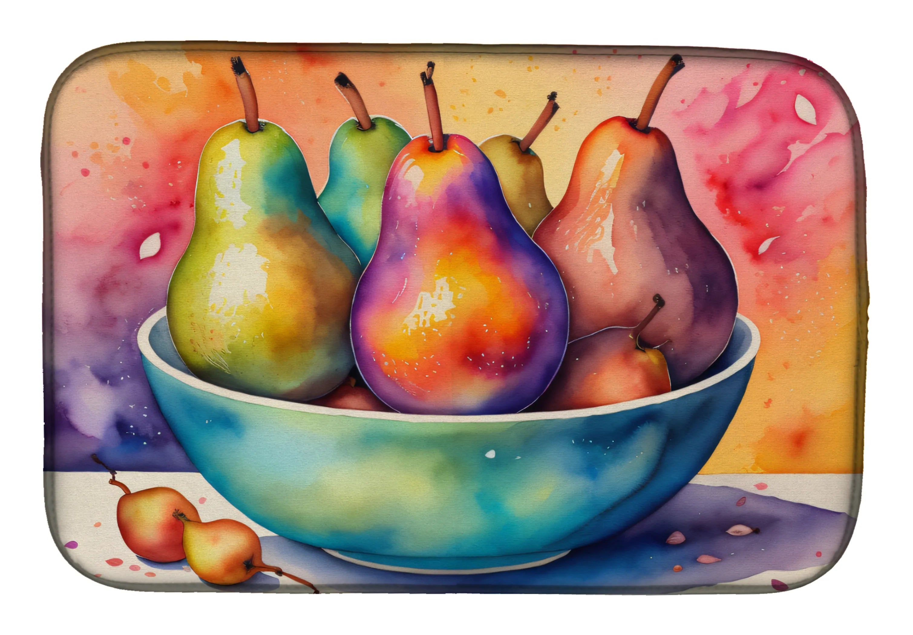 Colorful Fruit Dish Drying Mat - Size: 14  X 21" | Pack Of: 1 | Collection name: Colorful fruit