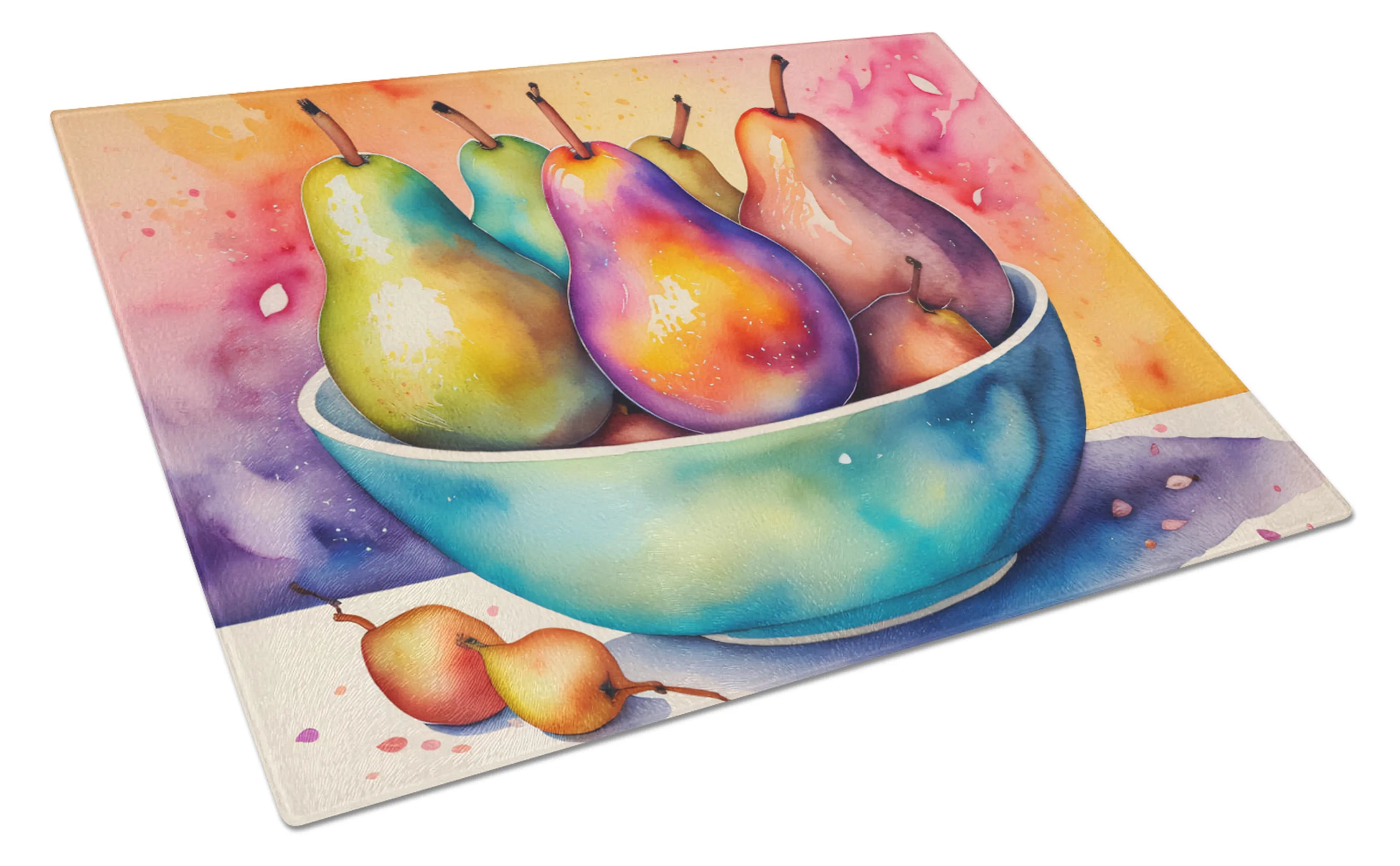 Colorful Fruit Glass Cutting Board - Size: LARGE | Pack Of: 1 | Collection name: Colorful fruit