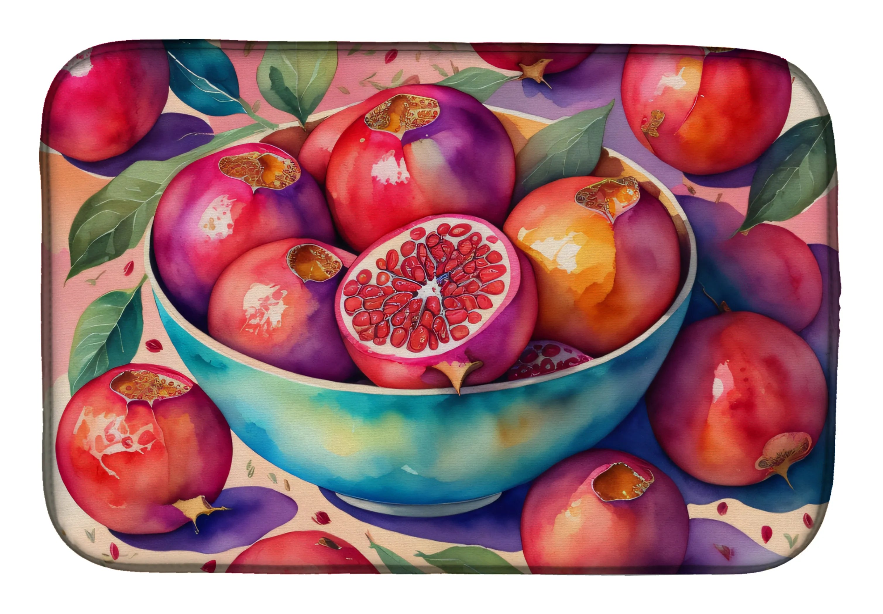 Colorful Fruit Dish Drying Mat - Size: 14  X 21" | Pack Of: 1 | Collection name: Colorful fruit