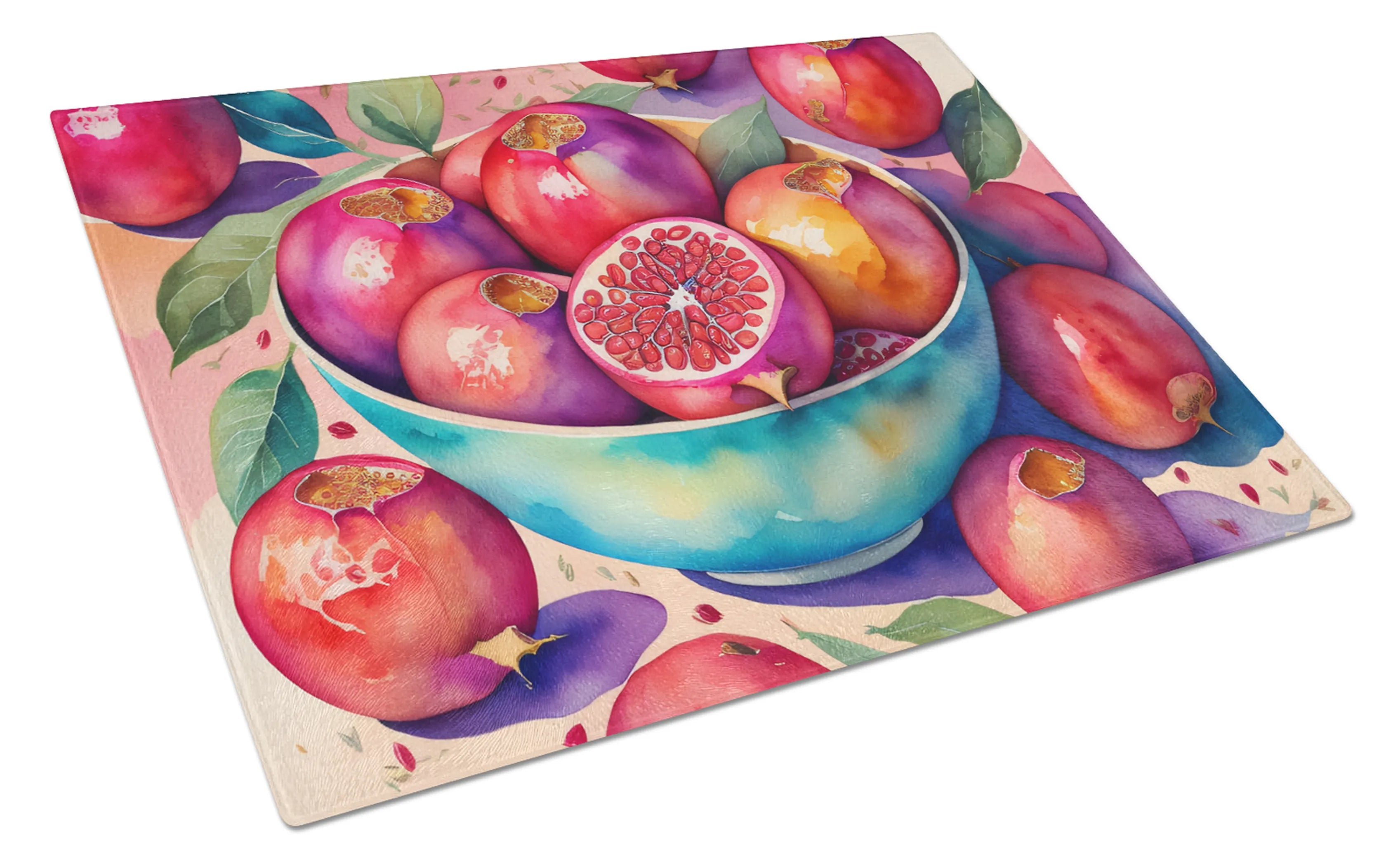 Colorful Fruit Glass Cutting Board - Size: LARGE | Pack Of: 1 | Collection name: Colorful fruit