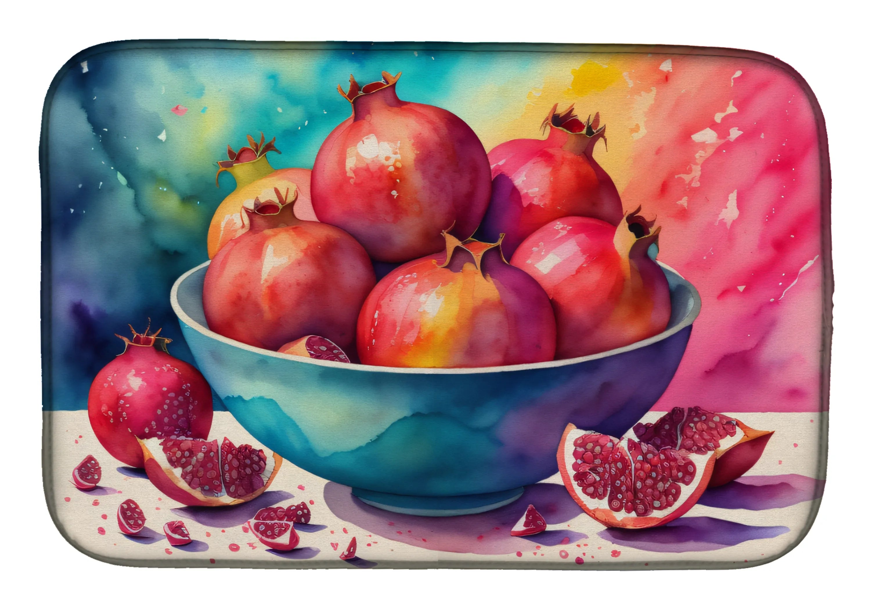 Colorful Fruit Dish Drying Mat - Size: 14  X 21" | Pack Of: 1 | Collection name: Colorful fruit
