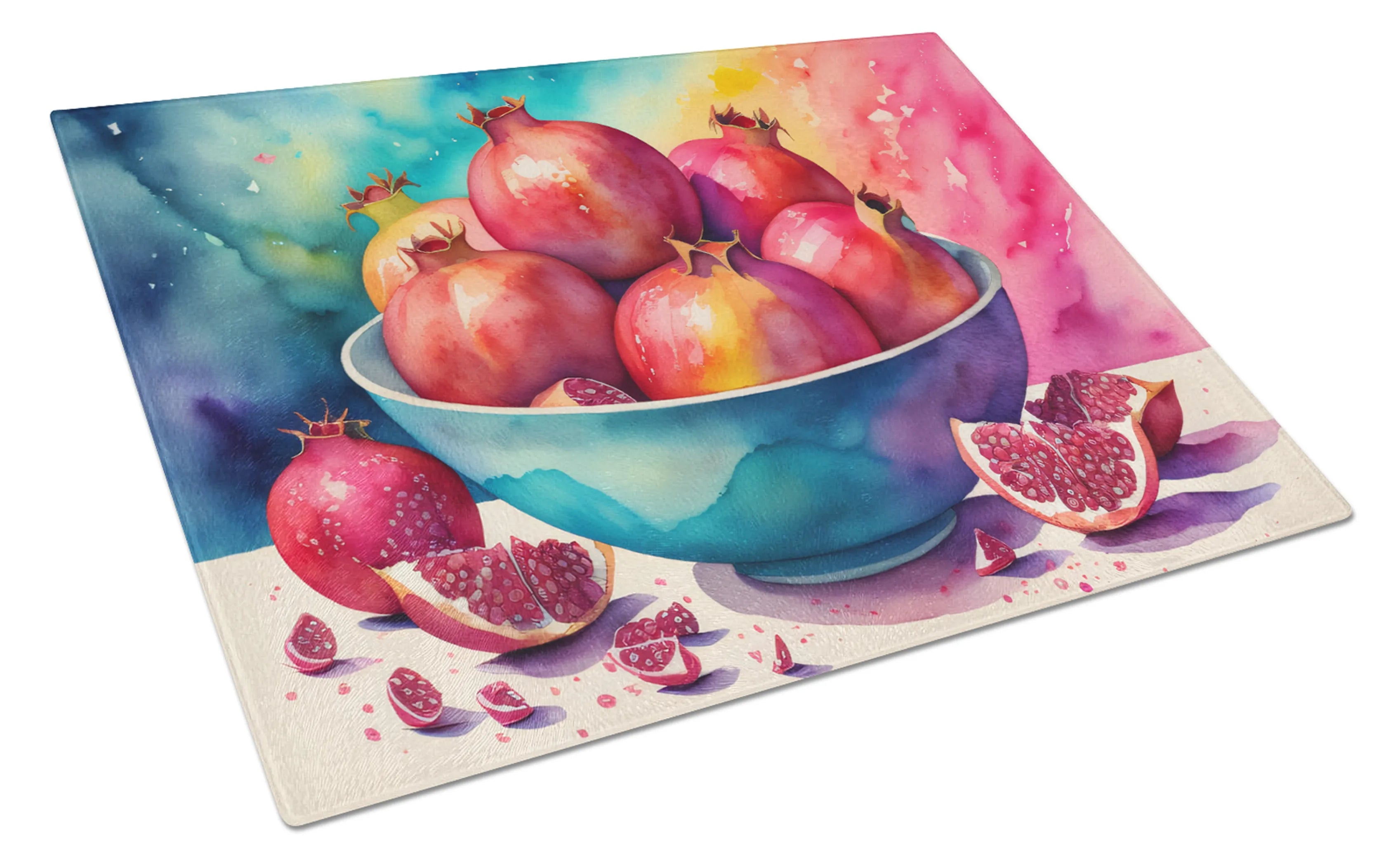 Colorful Fruit Glass Cutting Board - Size: LARGE | Pack Of: 1 | Collection name: Colorful fruit