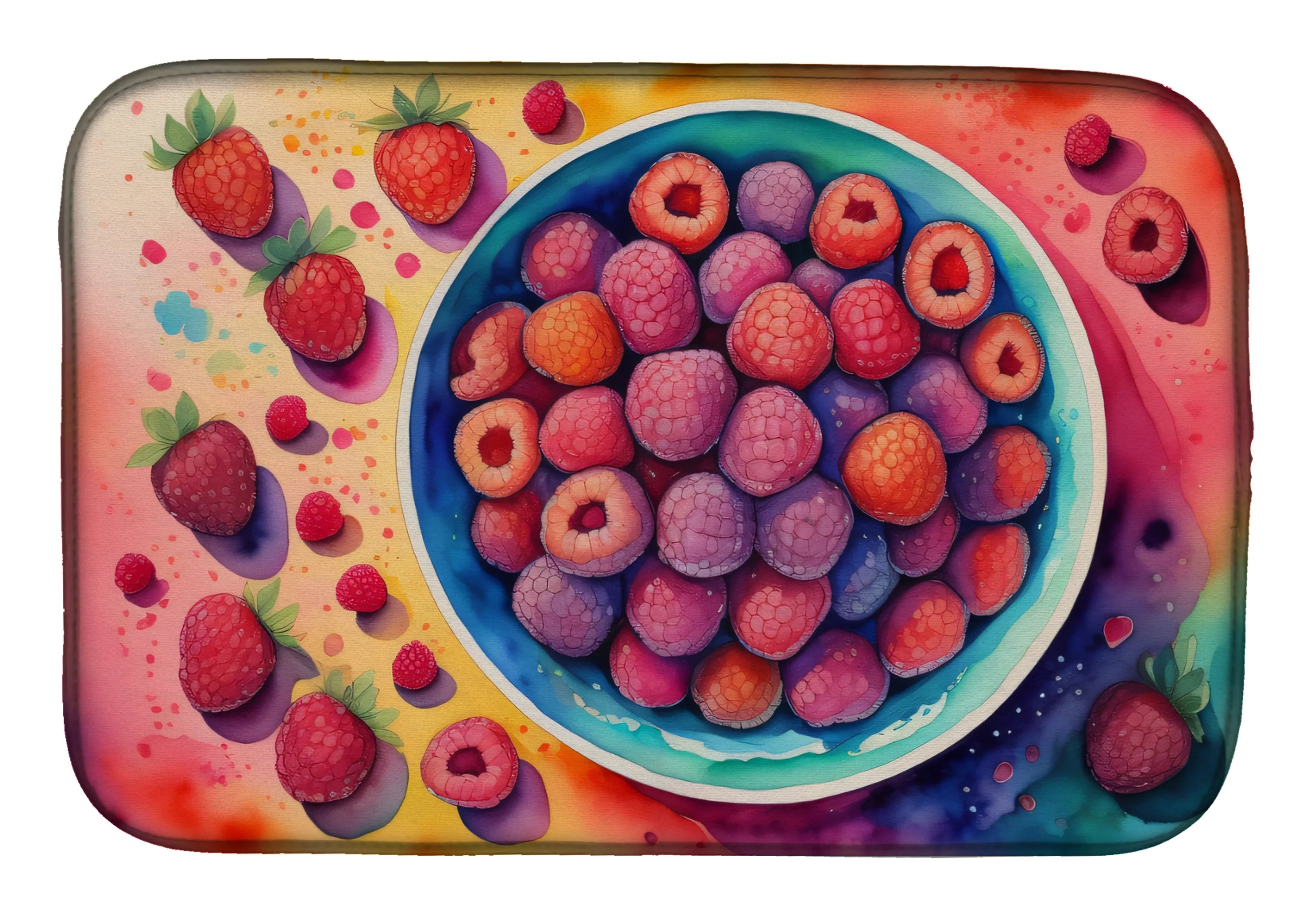 Colorful Fruit Dish Drying Mat - Size: 14  X 21" | Pack Of: 1 | Collection name: Colorful fruit