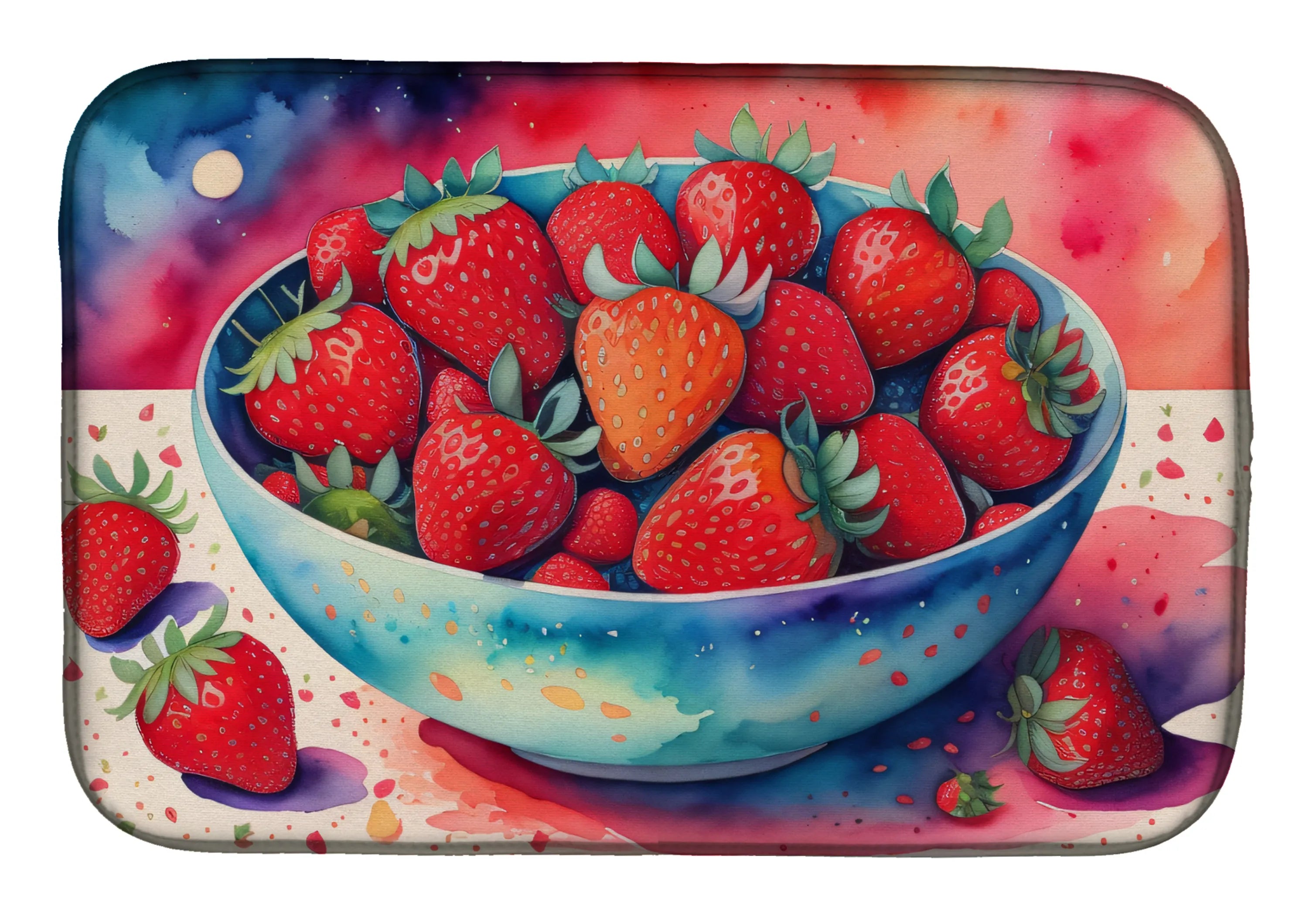 Colorful Fruit Dish Drying Mat - Size: 14  X 21" | Pack Of: 1 | Collection name: Colorful fruit