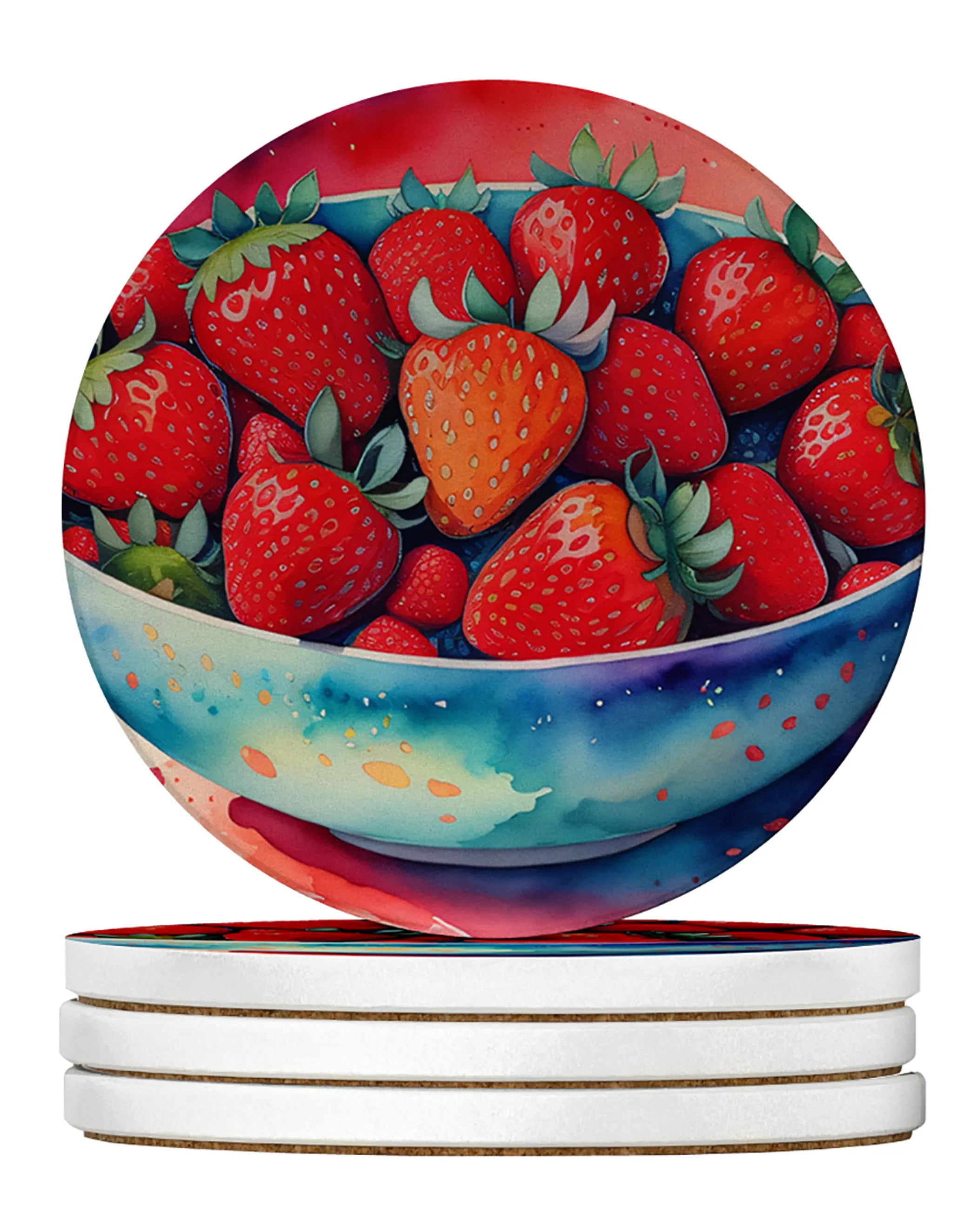 Colorful Fruit Large Sandstone Coasters Pack of 4