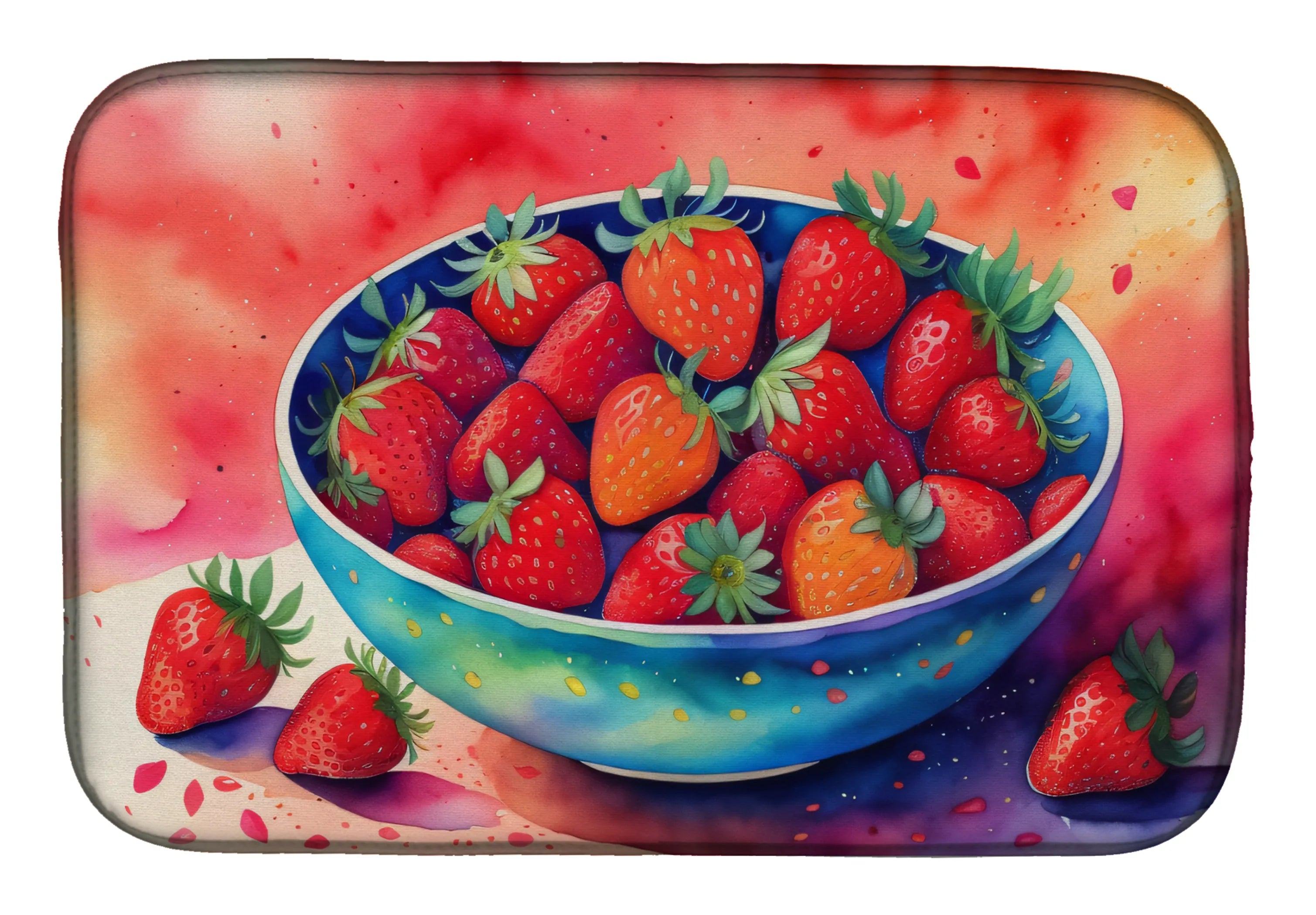 Colorful Fruit Dish Drying Mat - Size: 14  X 21" | Pack Of: 1 | Collection name: Colorful fruit