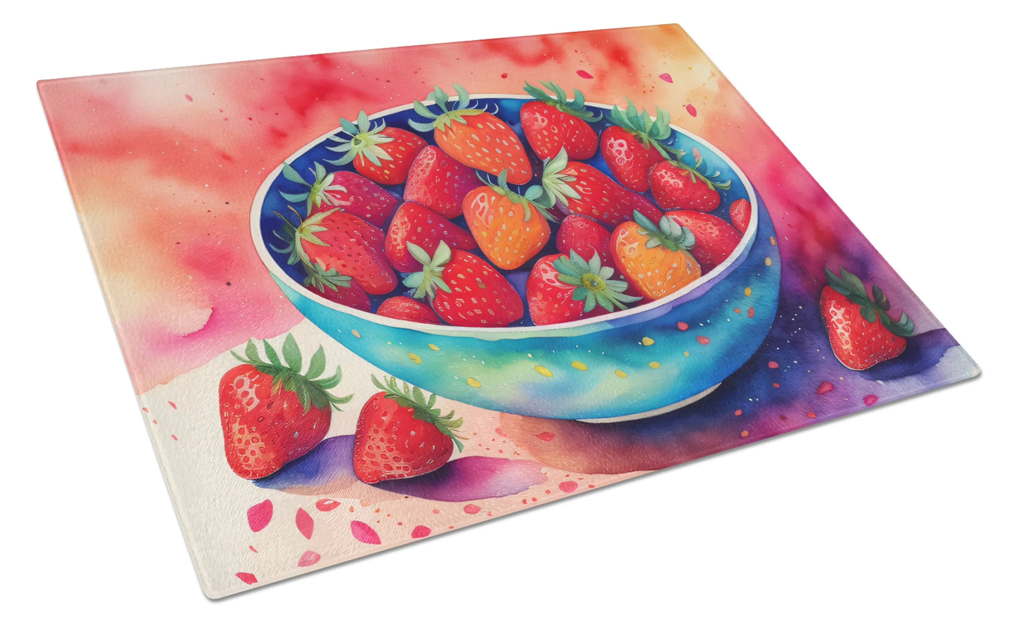 Colorful Fruit Glass Cutting Board - Size: LARGE | Pack Of: 1 | Collection name: Colorful fruit