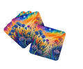 Colorful Flowers Foam Coasters - Size: 3.5 | Pack Of: 1 | Collection name: Colorful flowers