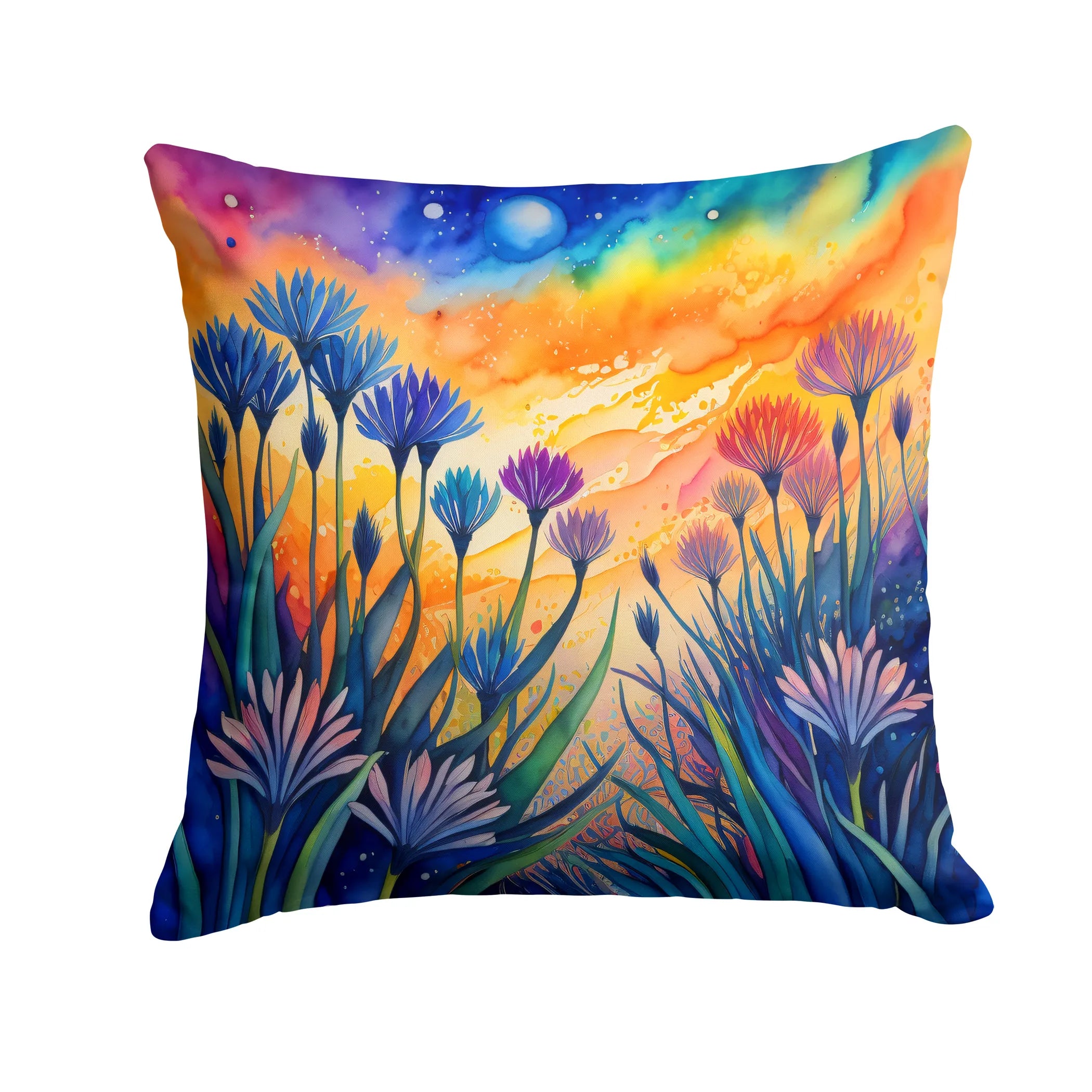 Colorful Flowers Throw Pillow - Pack Of: 1 | Collection name: Colorful flowers