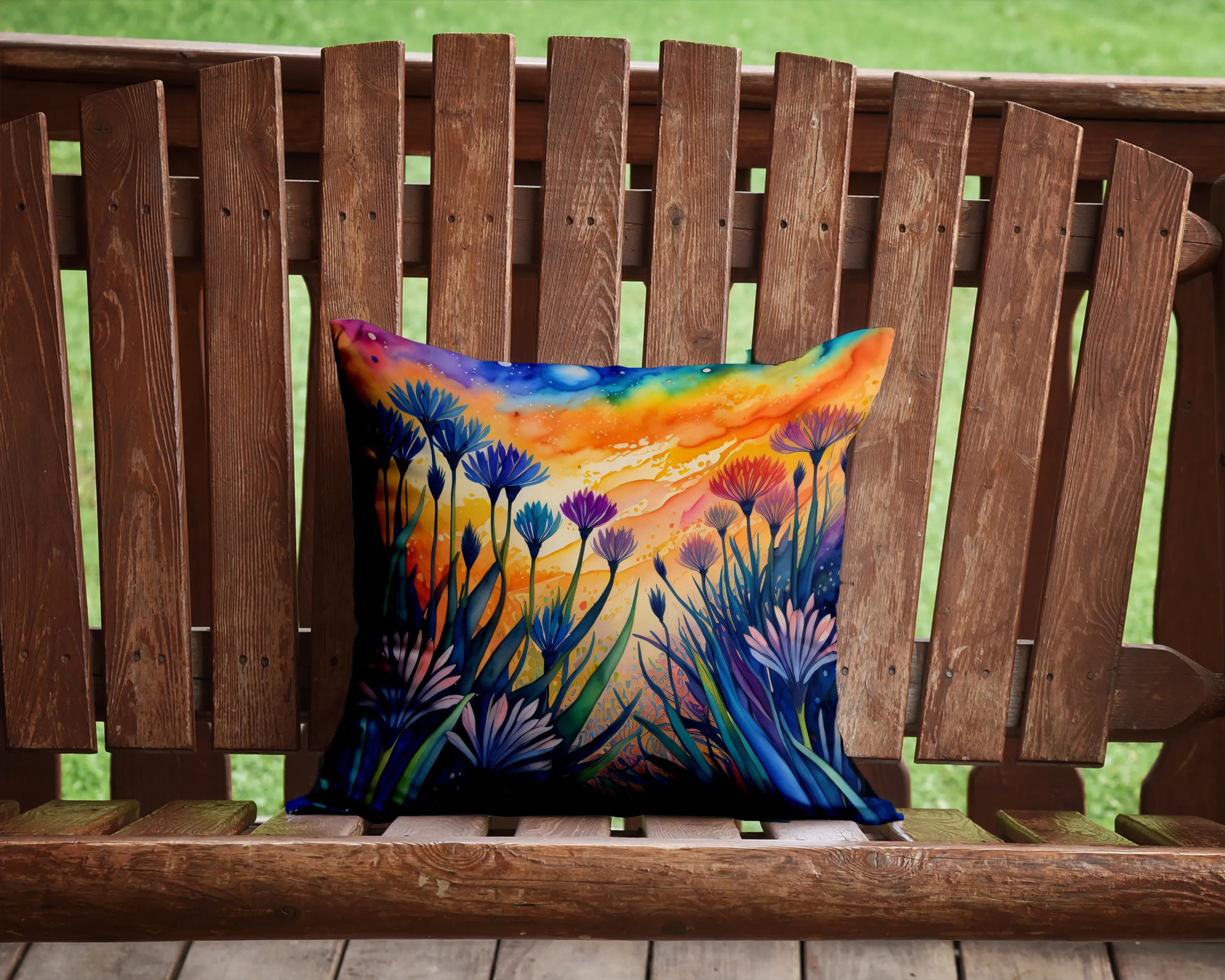 Colorful Flowers Throw Pillow - Pack Of: 1 | Collection name: Colorful flowers