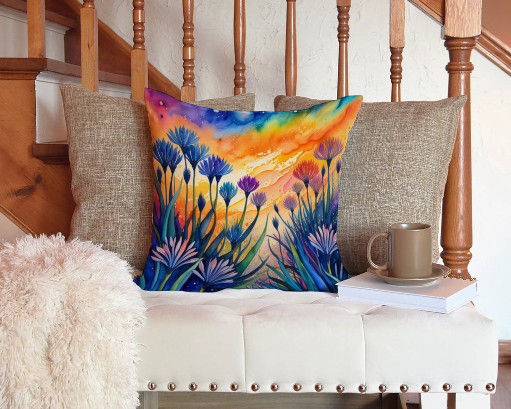 Colorful Flowers Throw Pillow - Pack Of: 1 | Collection name: Colorful flowers