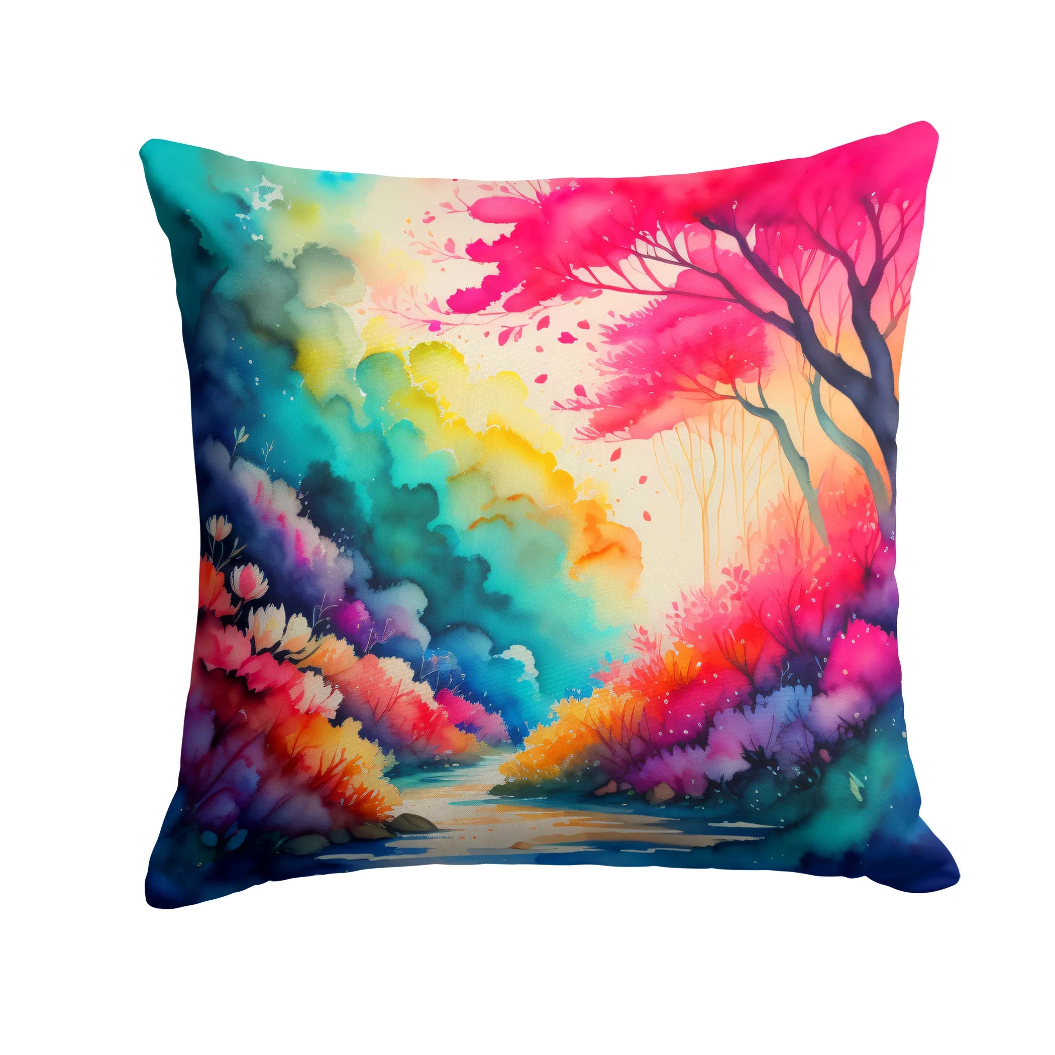 Colorful Flowers Throw Pillow - Pack Of: 1 | Collection name: Colorful flowers