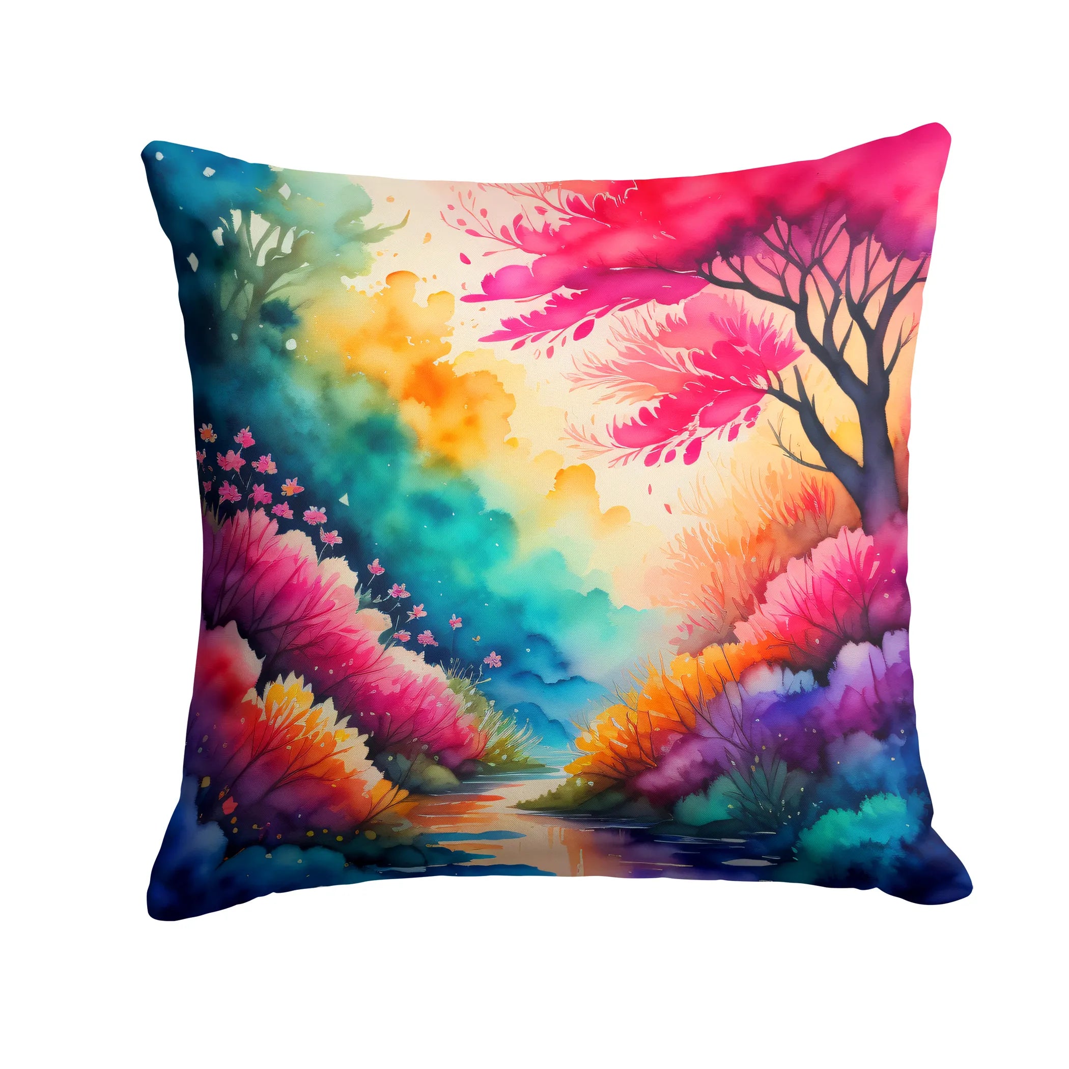 Colorful Flowers Throw Pillow - Pack Of: 1 | Collection name: Colorful flowers