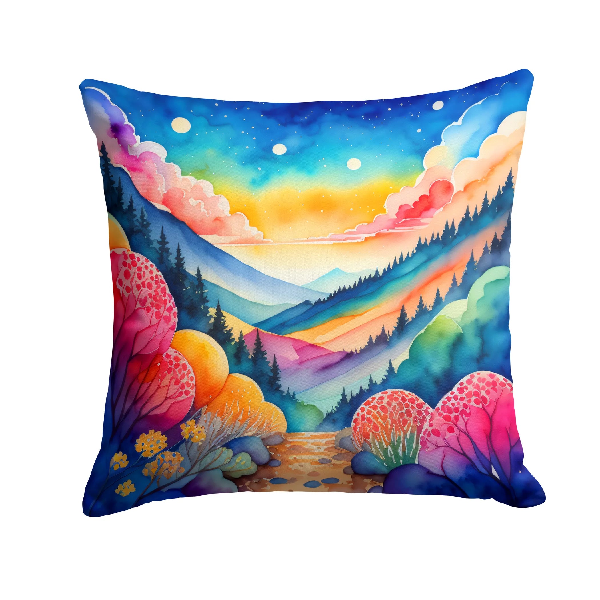 Colorful Flowers Throw Pillow - Pack Of: 1 | Collection name: Colorful flowers