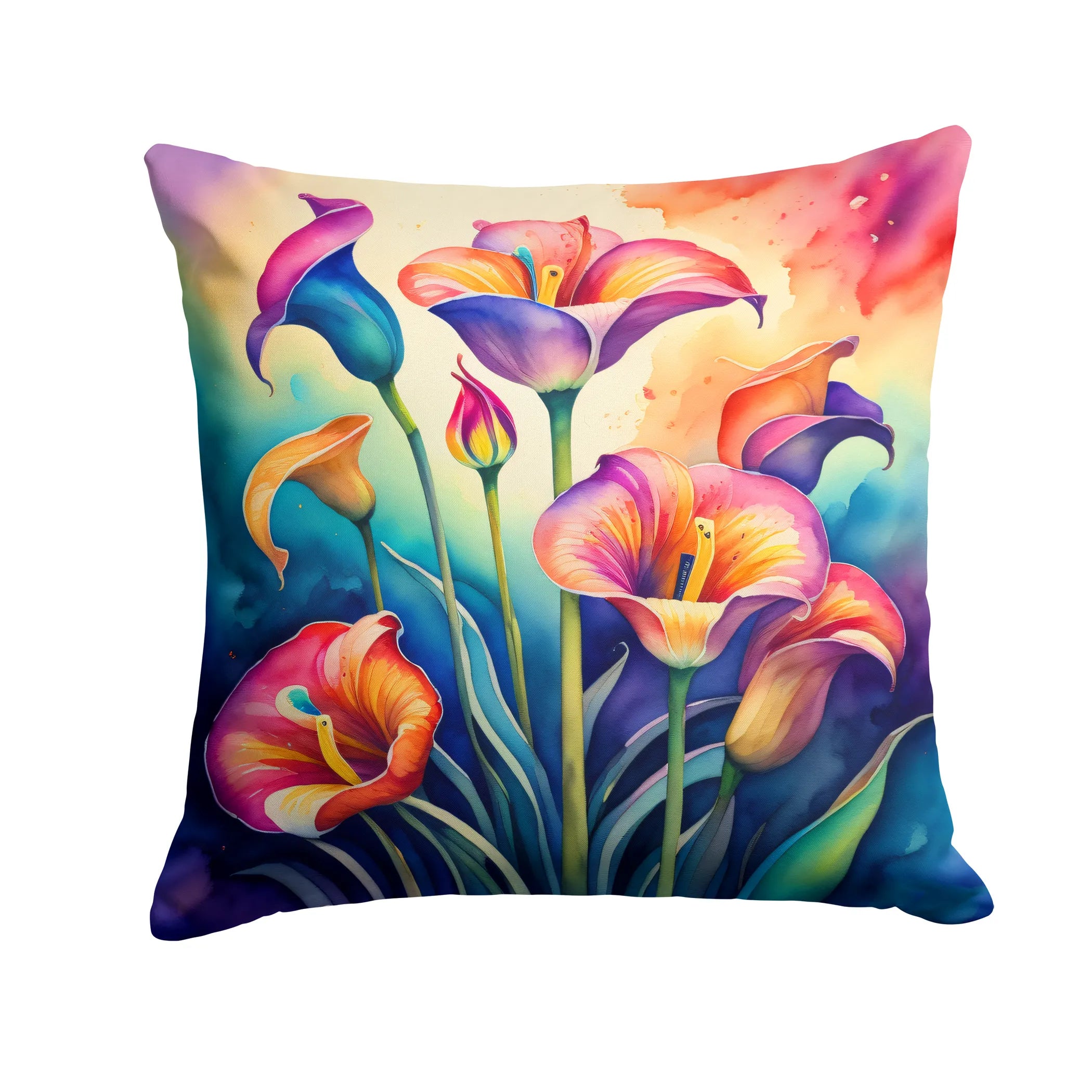 Colorful Flowers Throw Pillow - Pack Of: 1 | Collection name: Colorful flowers