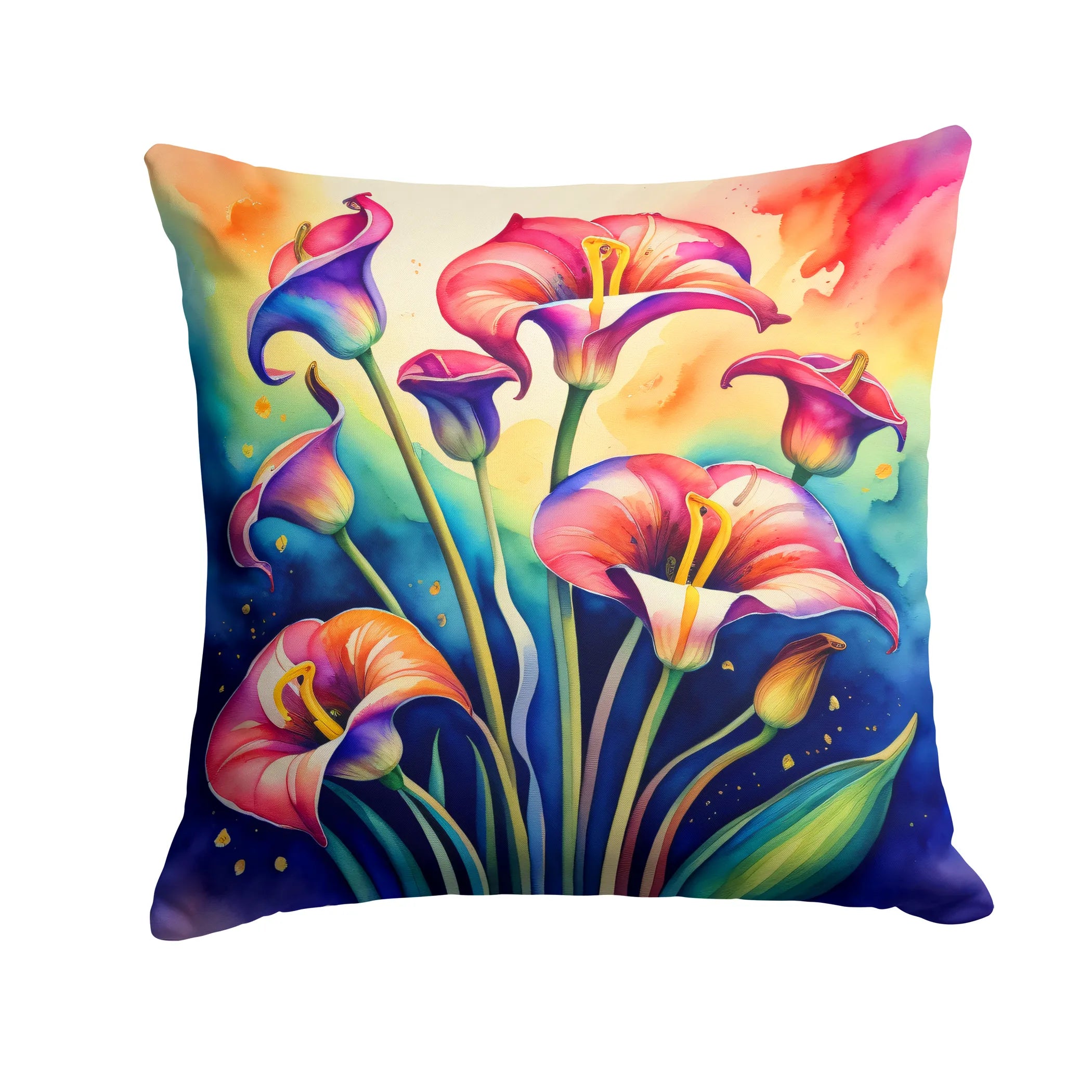 Colorful Flowers Throw Pillow - Pack Of: 1 | Collection name: Colorful flowers