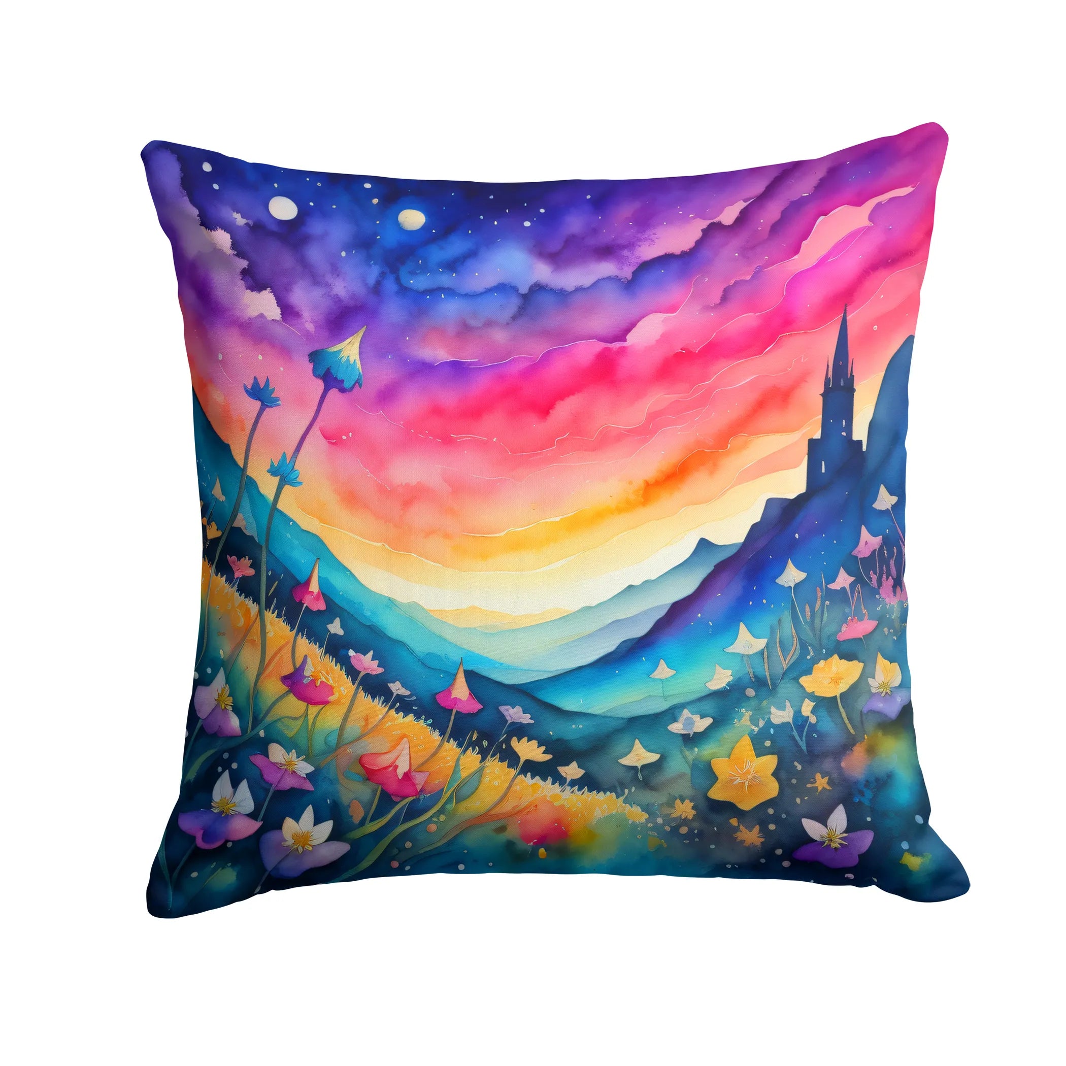 Colorful Flowers Throw Pillow - Pack Of: 1 | Collection name: Colorful flowers