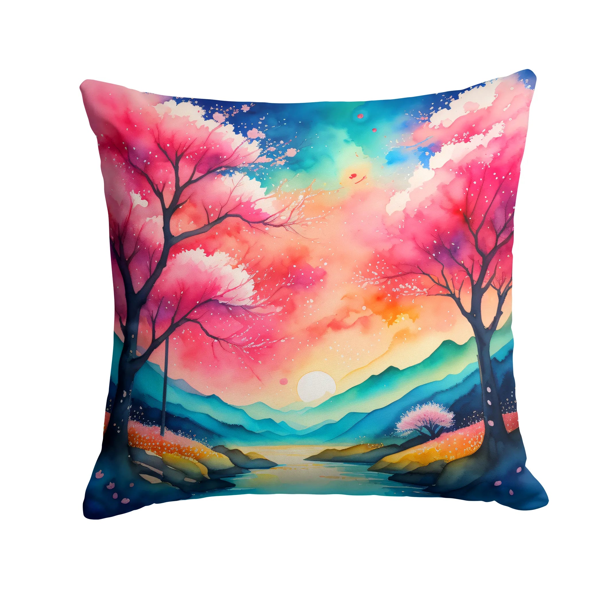 Colorful Flowers Throw Pillow - Pack Of: 1 | Collection name: Colorful flowers