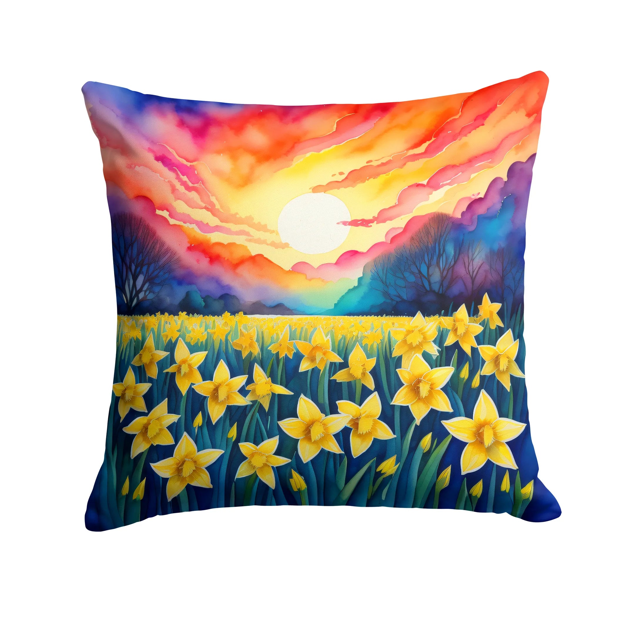 Colorful Flowers Throw Pillow - Pack Of: 1 | Collection name: Colorful flowers