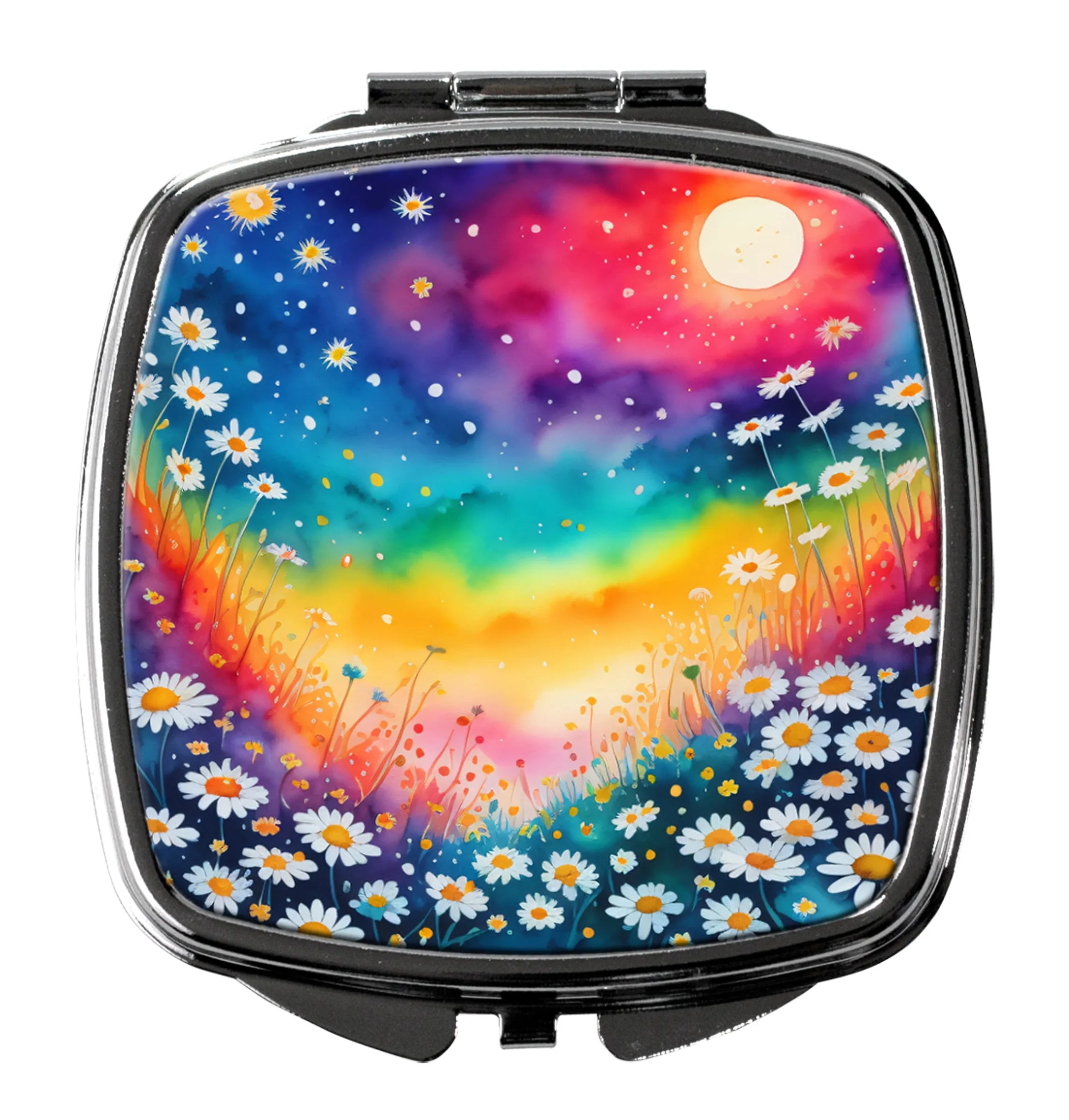 Colorful Flowers Compact Mirror - Pack Of: 1 | Collection name: Colorful flowers