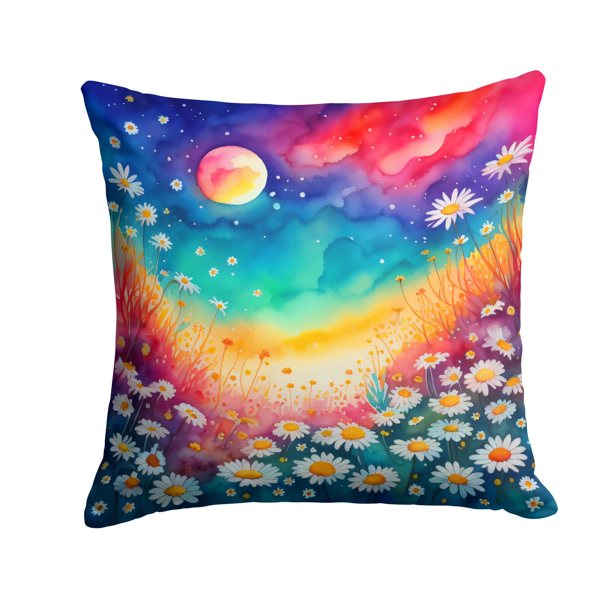 Colorful Flowers Throw Pillow - Pack Of: 1 | Collection name: Colorful flowers