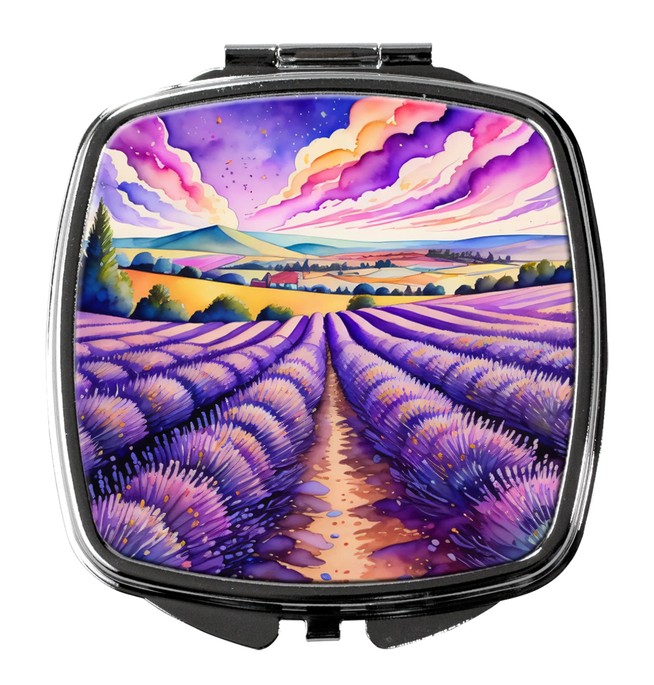Colorful Flowers Compact Mirror - Pack Of: 1 | Collection name: Colorful flowers
