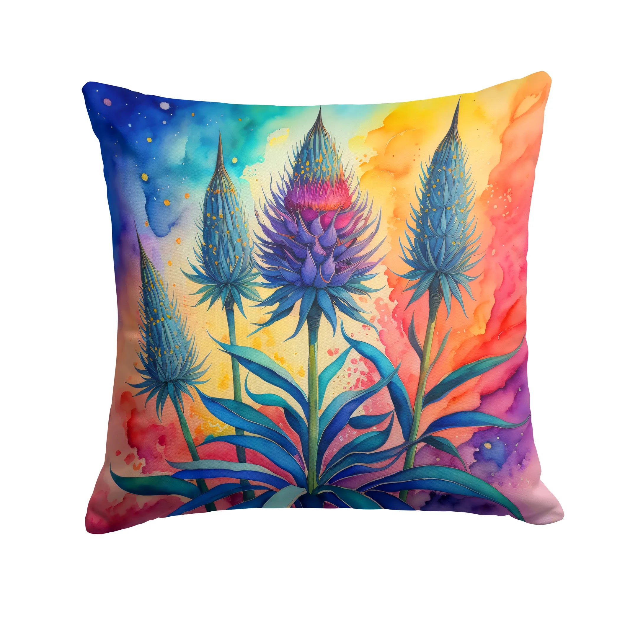 Colorful Flowers Throw Pillow - Pack Of: 1 | Collection name: Colorful flowers