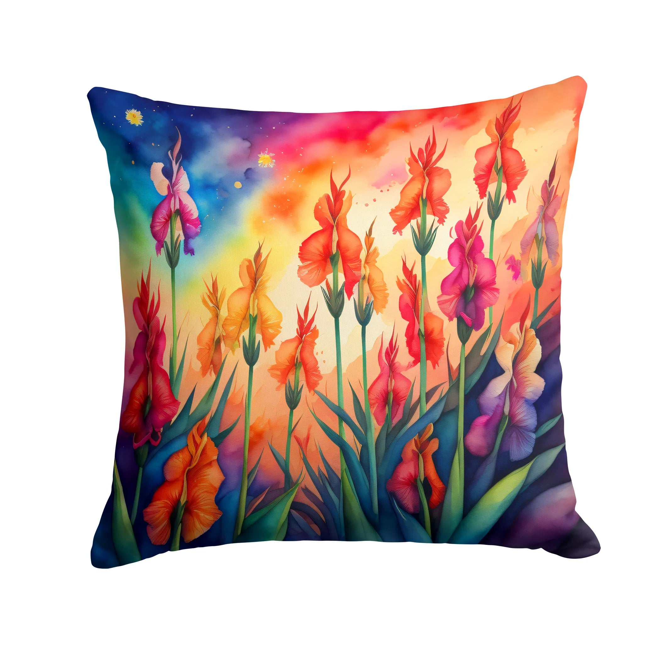 Colorful Flowers Throw Pillow - Pack Of: 1 | Collection name: Colorful flowers