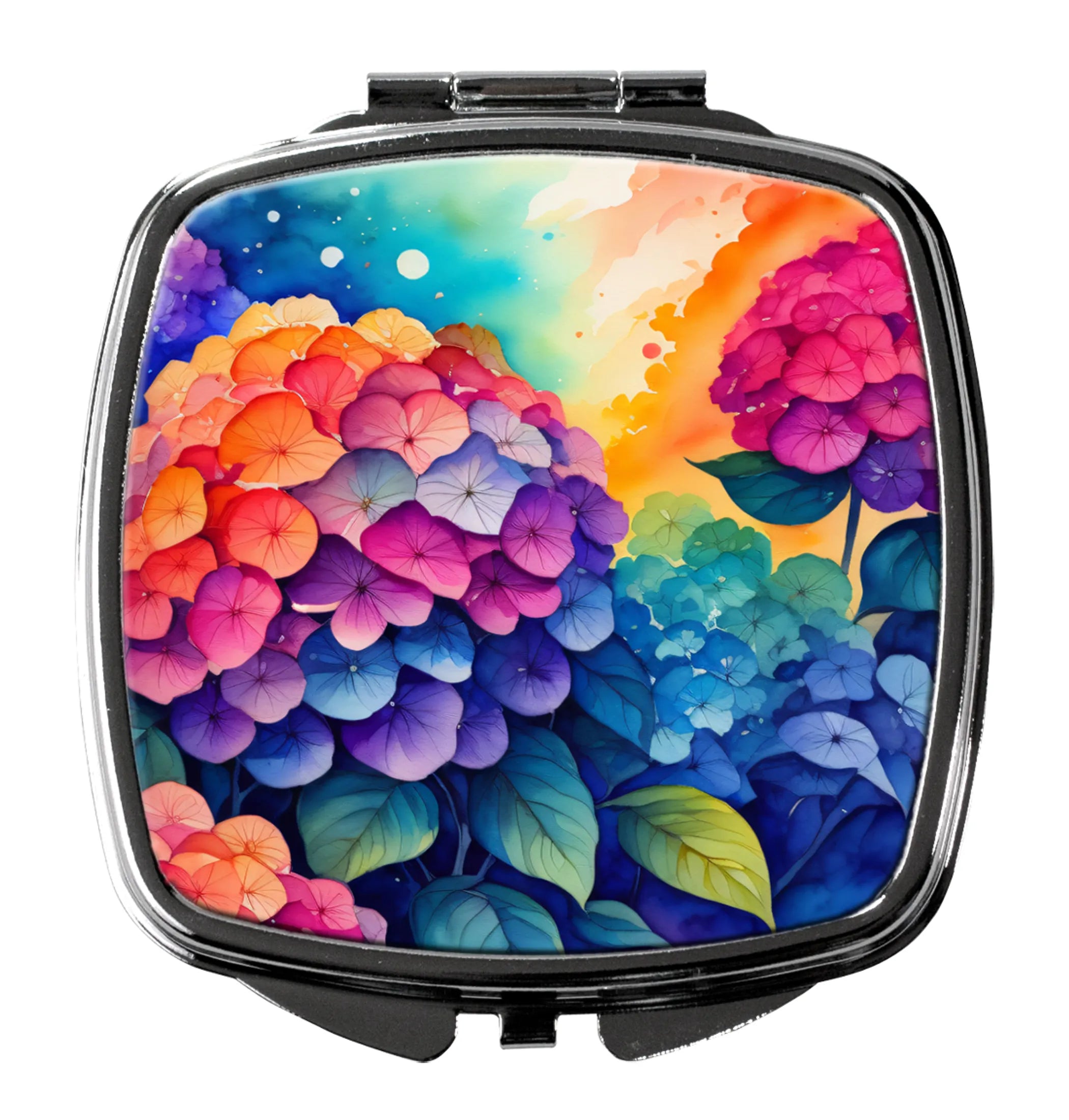 Colorful Flowers Compact Mirror - Pack Of: 1 | Collection name: Colorful flowers
