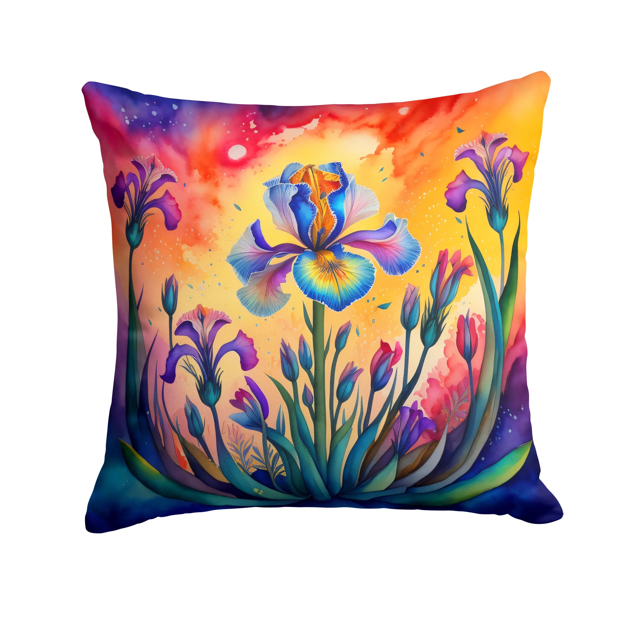Colorful Flowers Throw Pillow - Pack Of: 1 | Collection name: Colorful flowers