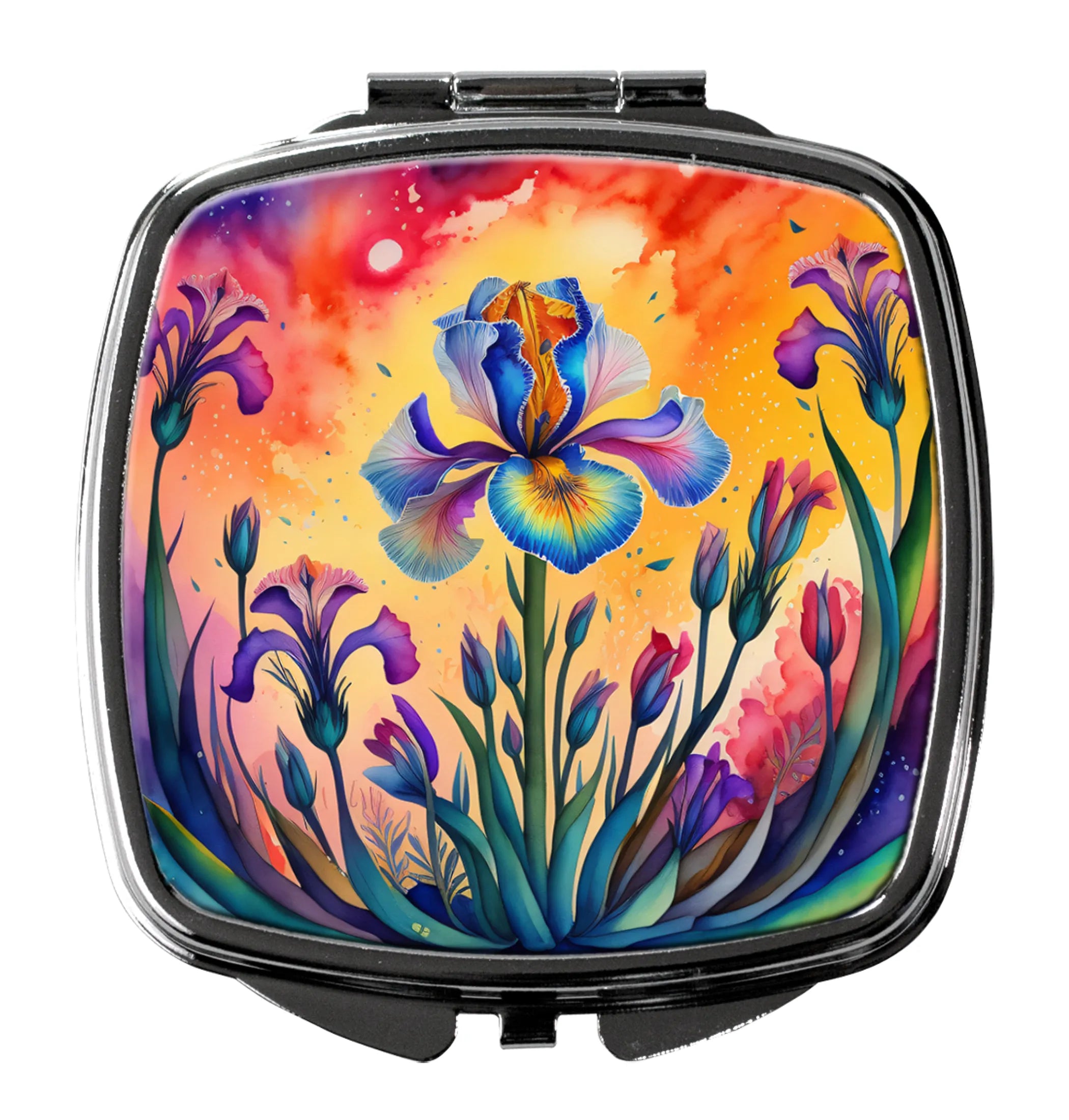 Colorful Flowers Compact Mirror - Pack Of: 1 | Collection name: Colorful flowers