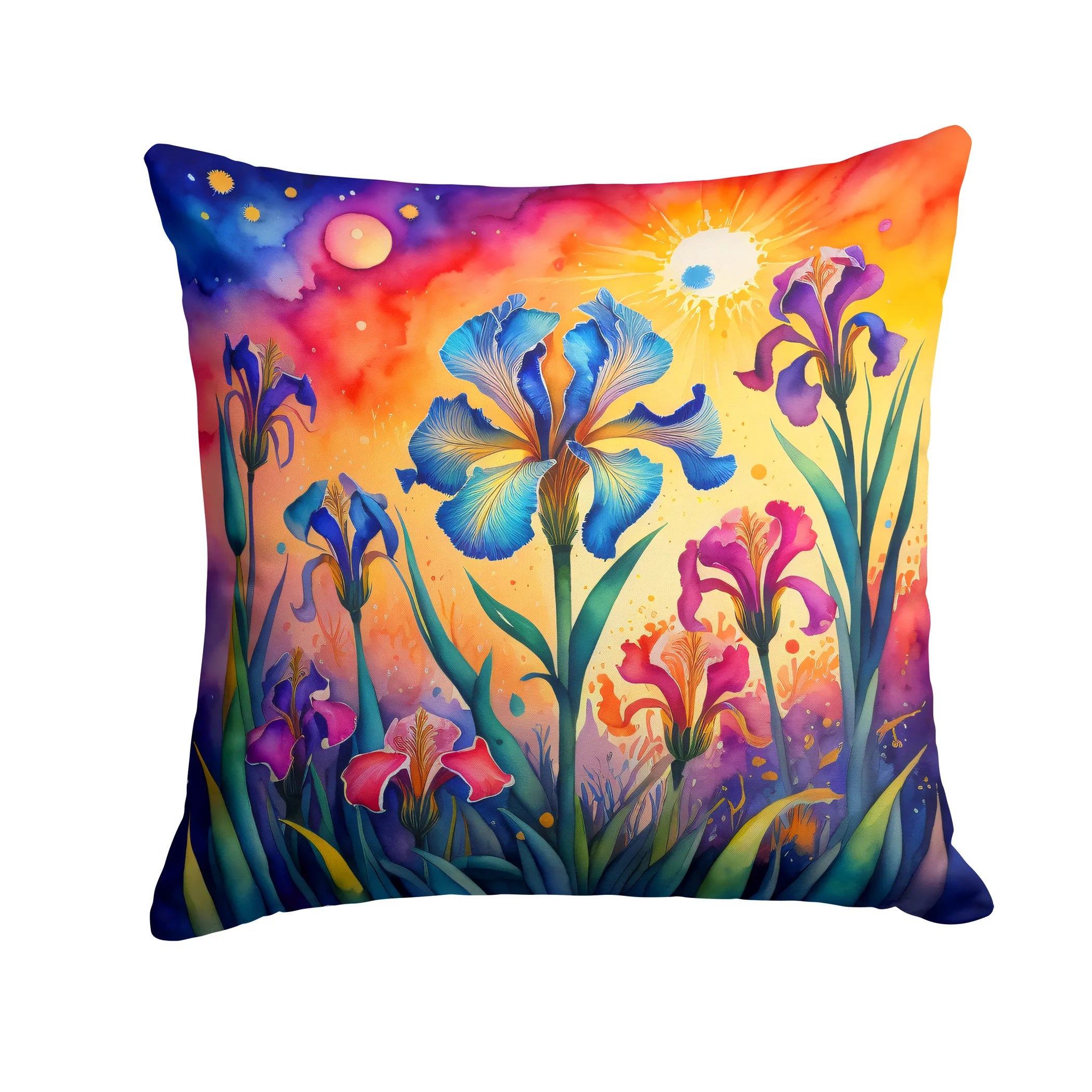 Colorful Flowers Throw Pillow - Pack Of: 1 | Collection name: Colorful flowers