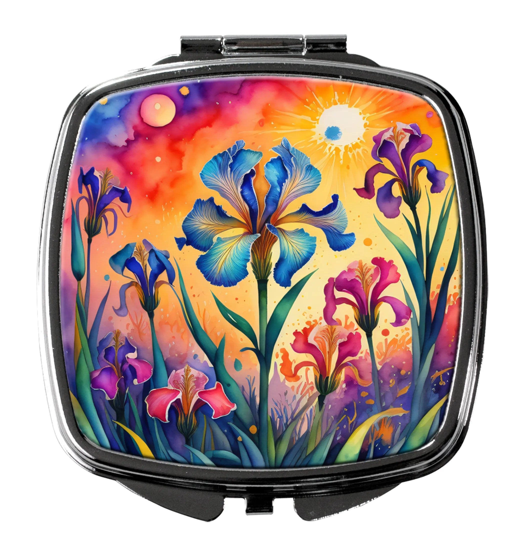 Colorful Flowers Compact Mirror - Pack Of: 1 | Collection name: Colorful flowers
