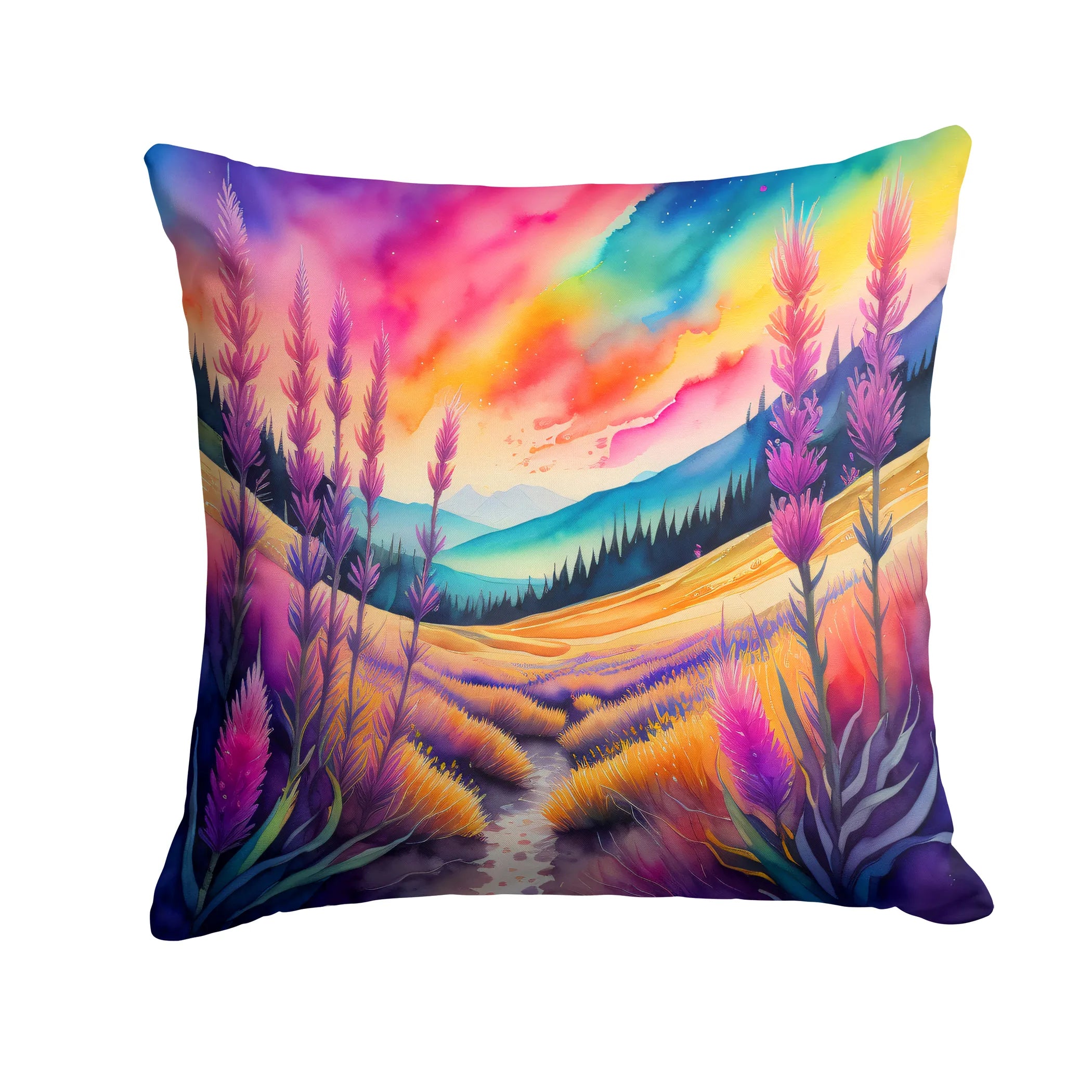 Colorful Flowers Throw Pillow - Pack Of: 1 | Collection name: Colorful flowers