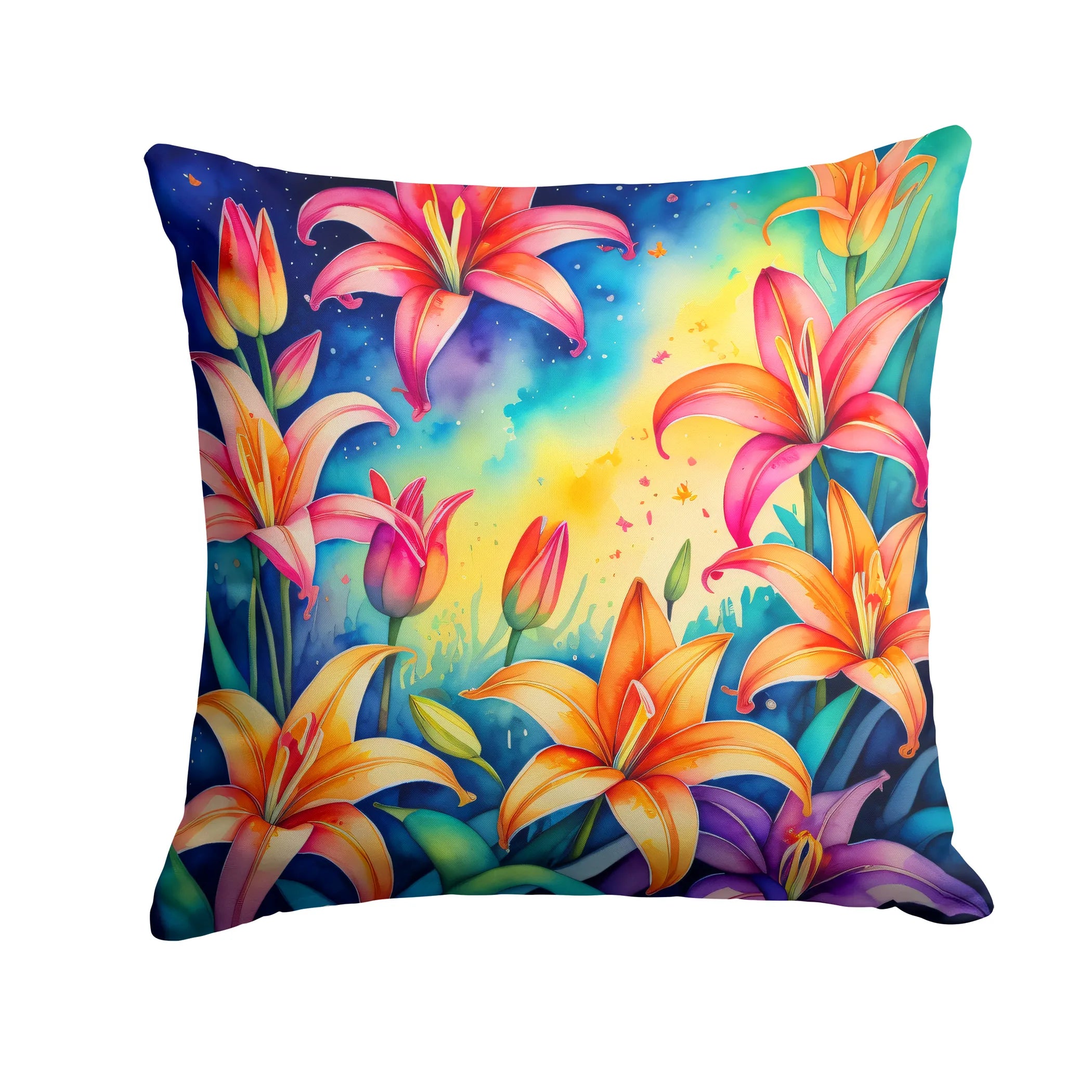 Colorful Flowers Throw Pillow - Pack Of: 1 | Collection name: Colorful flowers
