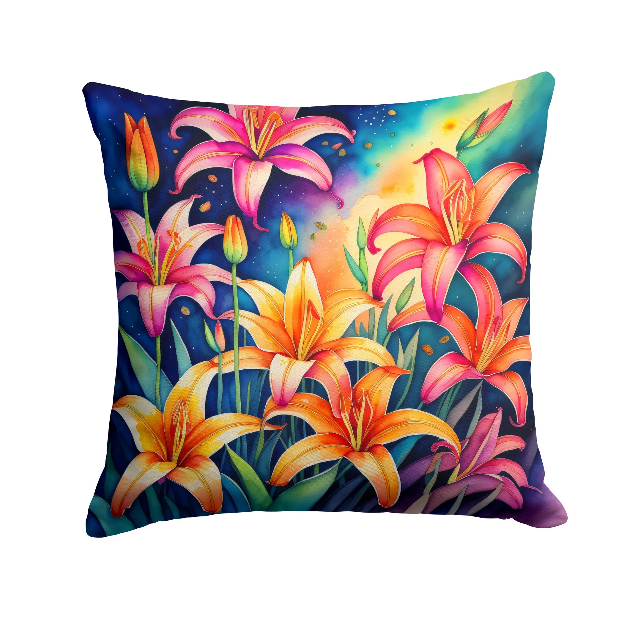 Colorful Flowers Throw Pillow - Pack Of: 1 | Collection name: Colorful flowers