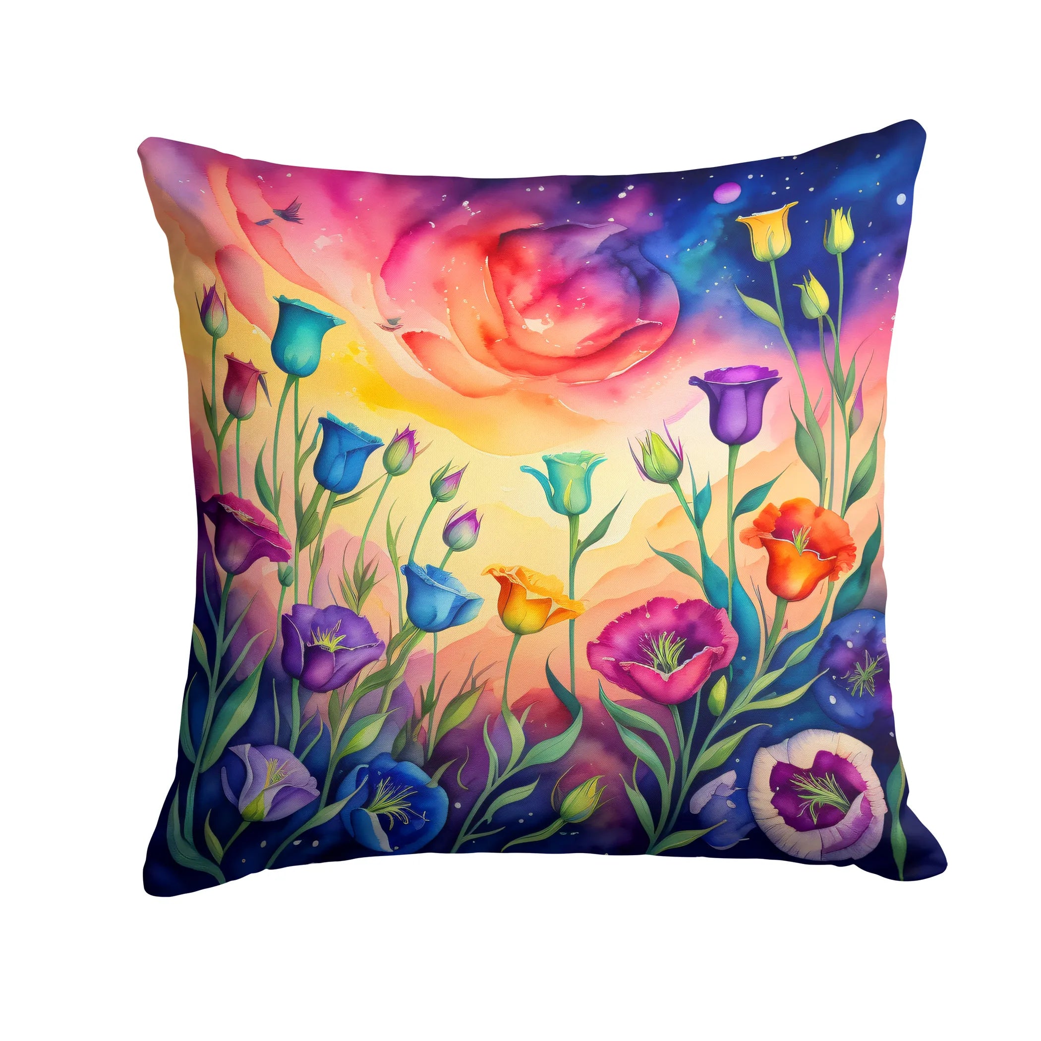 Colorful Flowers Throw Pillow - Pack Of: 1 | Collection name: Colorful flowers