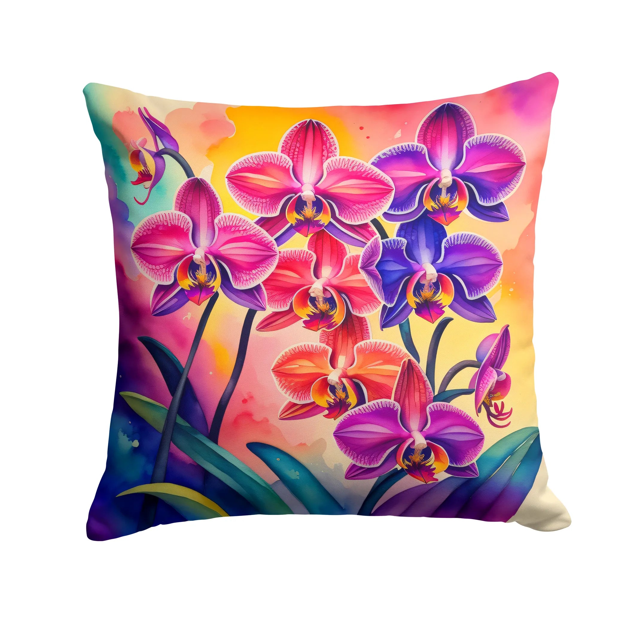 Colorful Flowers Throw Pillow - Pack Of: 1 | Collection name: Colorful flowers