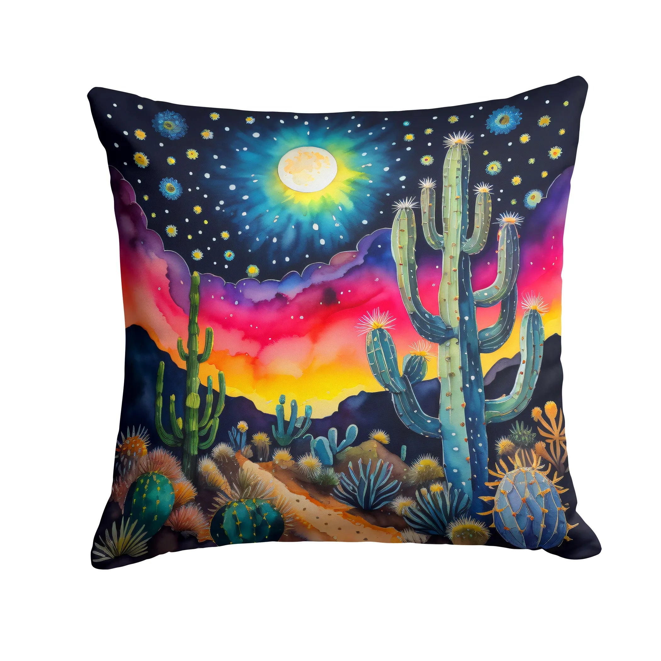 Colorful Flowers Throw Pillow - Pack Of: 1 | Collection name: Colorful flowers