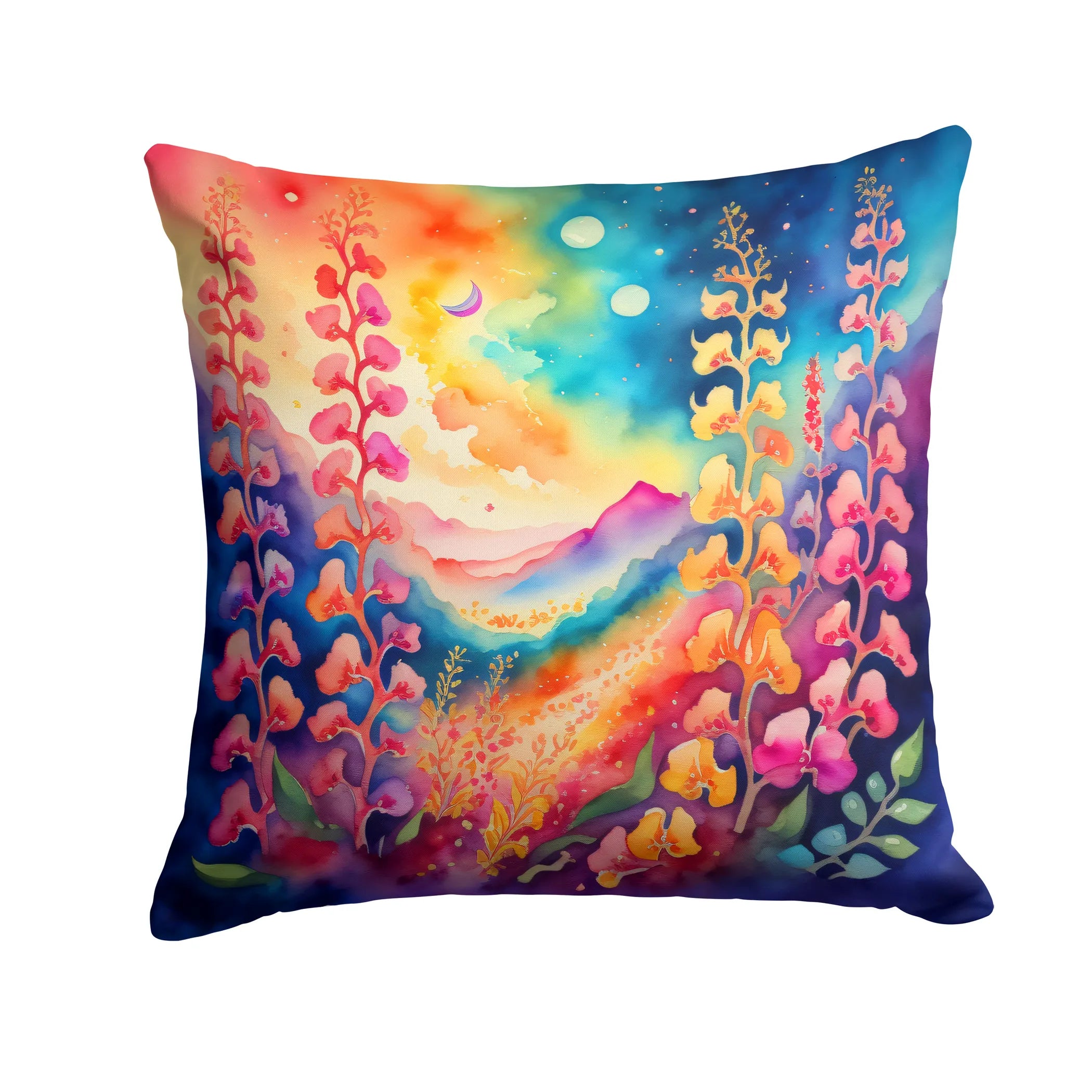 Colorful Flowers Throw Pillow - Pack Of: 1 | Collection name: Colorful flowers