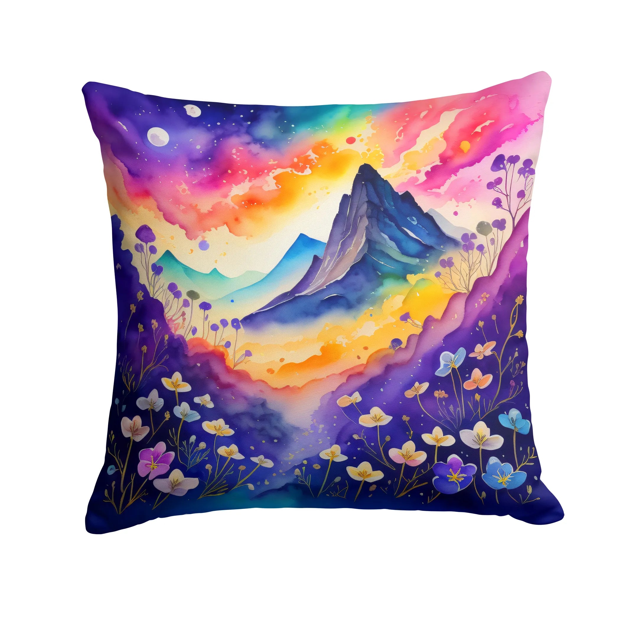 Colorful Flowers Throw Pillow - Pack Of: 1 | Collection name: Colorful flowers