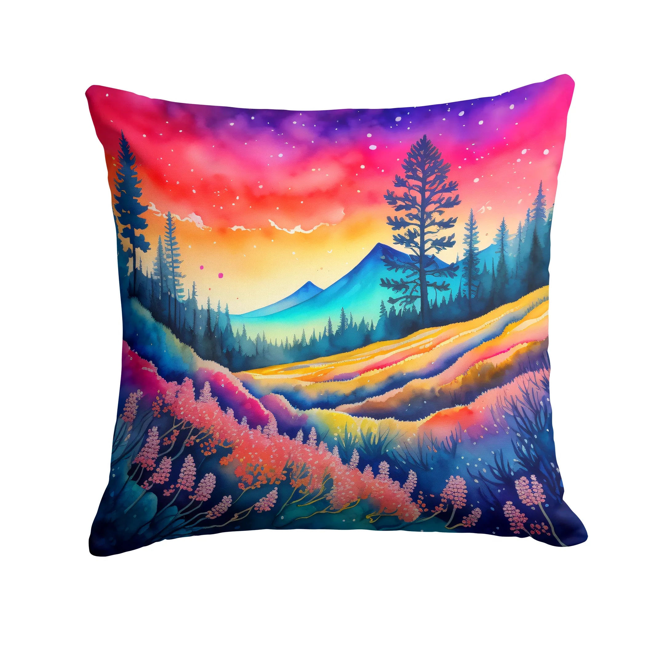 Colorful Flowers Throw Pillow - Pack Of: 1 | Collection name: Colorful flowers