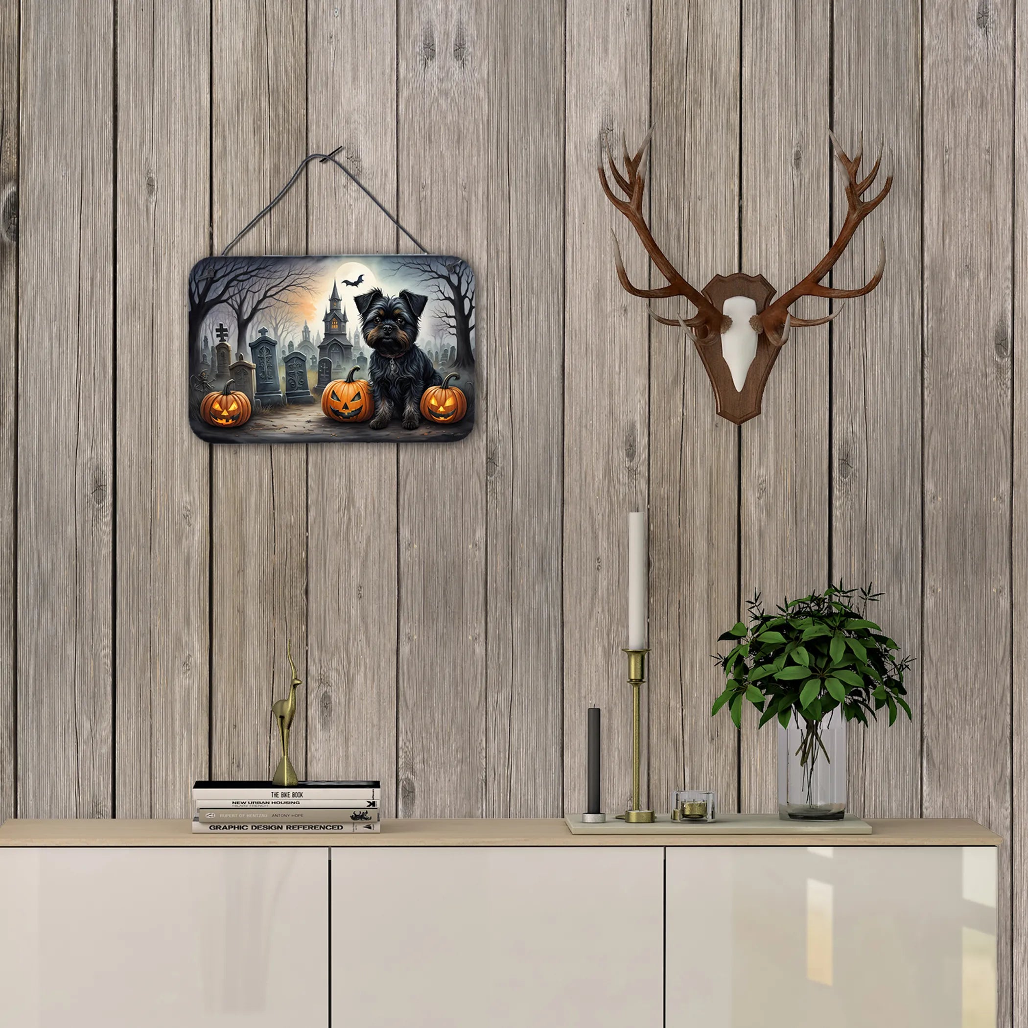 Spooky Halloween Wall or Door Hanging Prints - Size: 8HX12W | Pack Of: 1 | Collection name: Spooky halloween