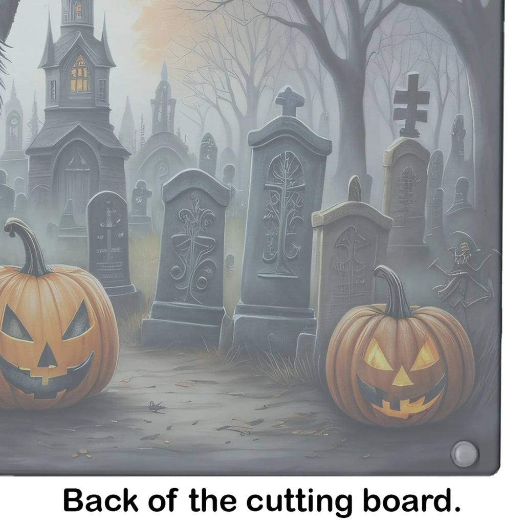 Spooky Halloween Glass Cutting Board - Size: LARGE | Pack Of: 1 | Collection name: Spooky halloween