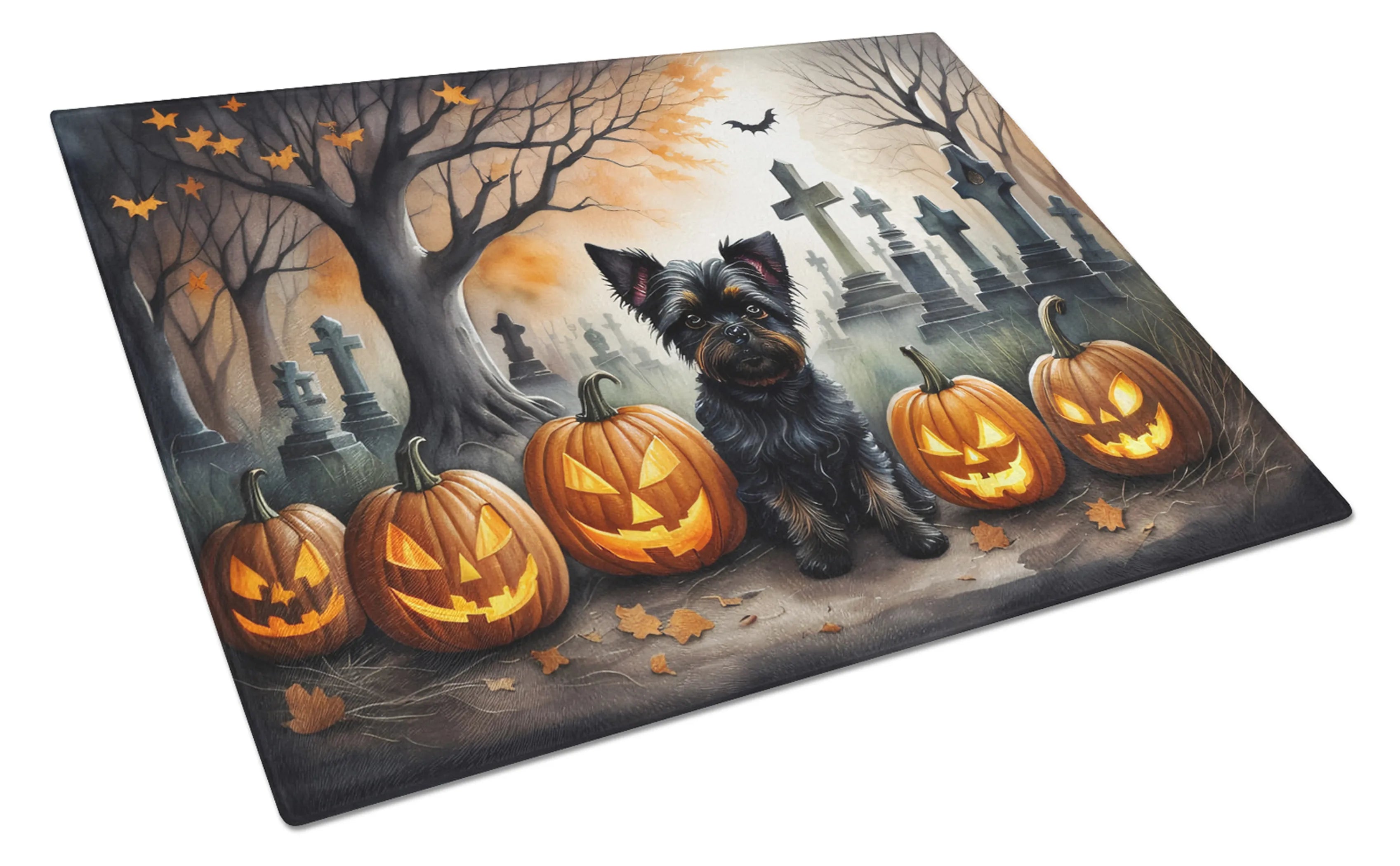 Spooky Halloween Glass Cutting Board - Size: LARGE | Pack Of: 1 | Collection name: Spooky halloween