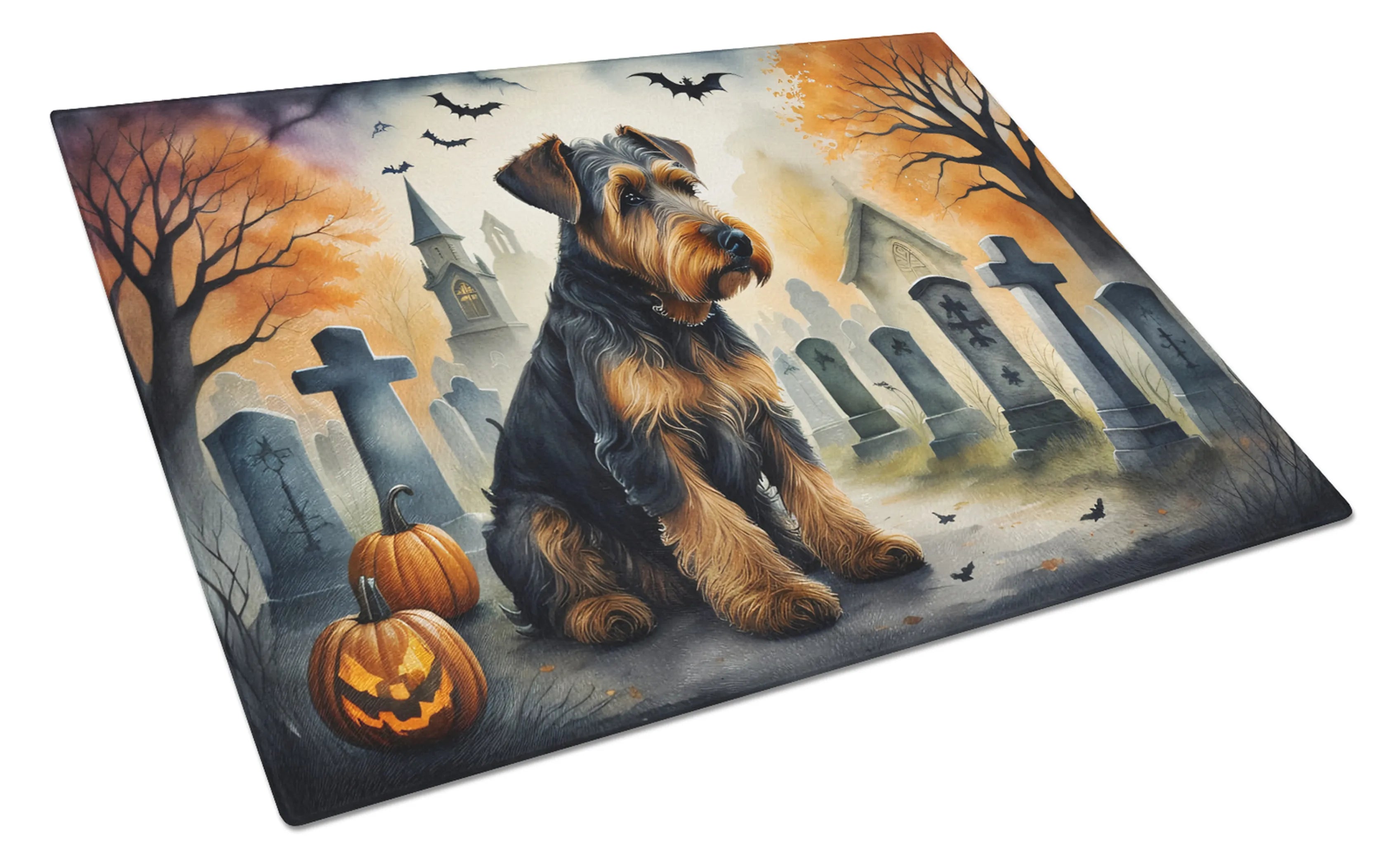 Spooky Halloween Glass Cutting Board - Size: LARGE | Pack Of: 1 | Collection name: Spooky halloween
