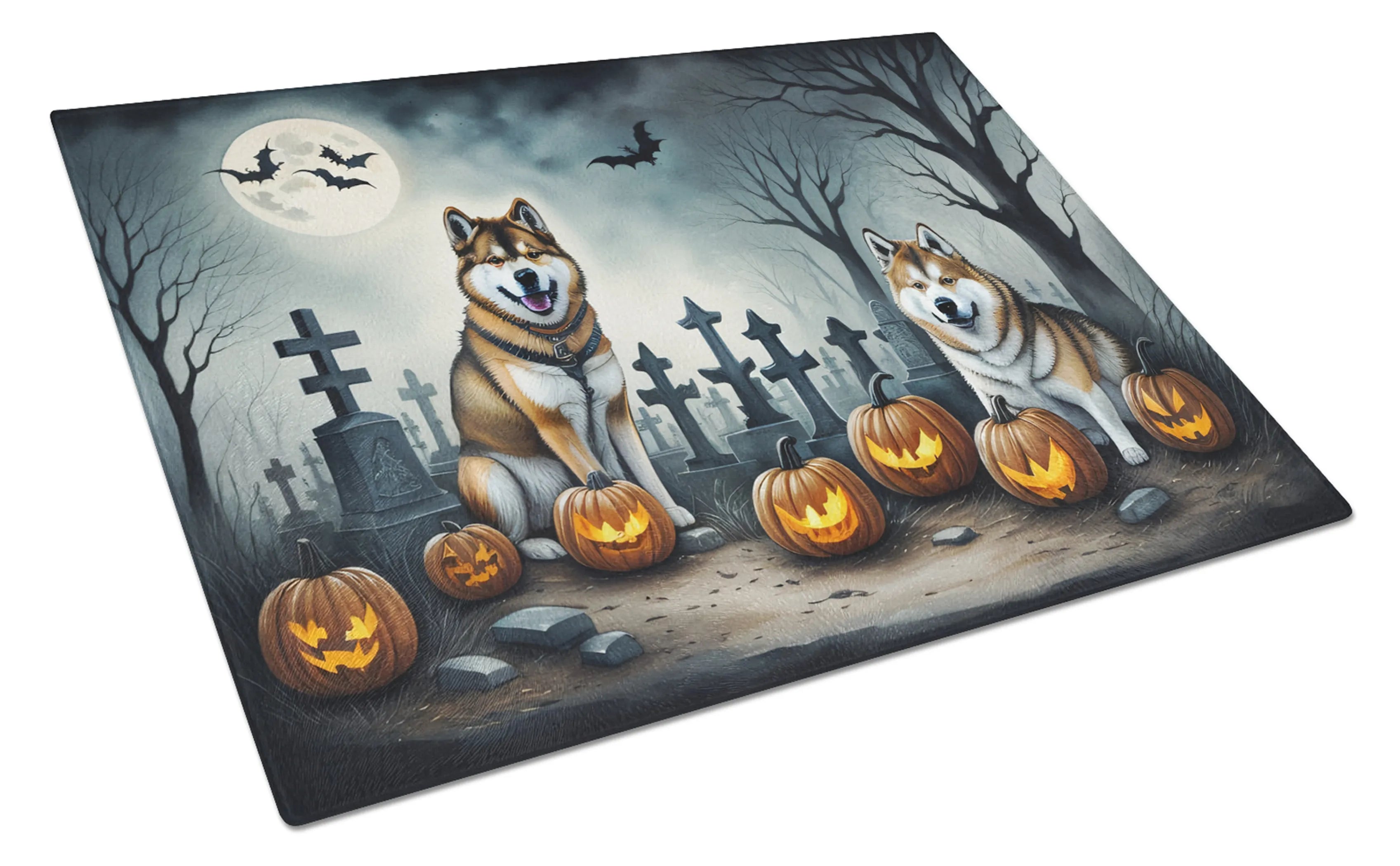 Spooky Halloween Glass Cutting Board - Size: LARGE | Pack Of: 1 | Collection name: Spooky halloween